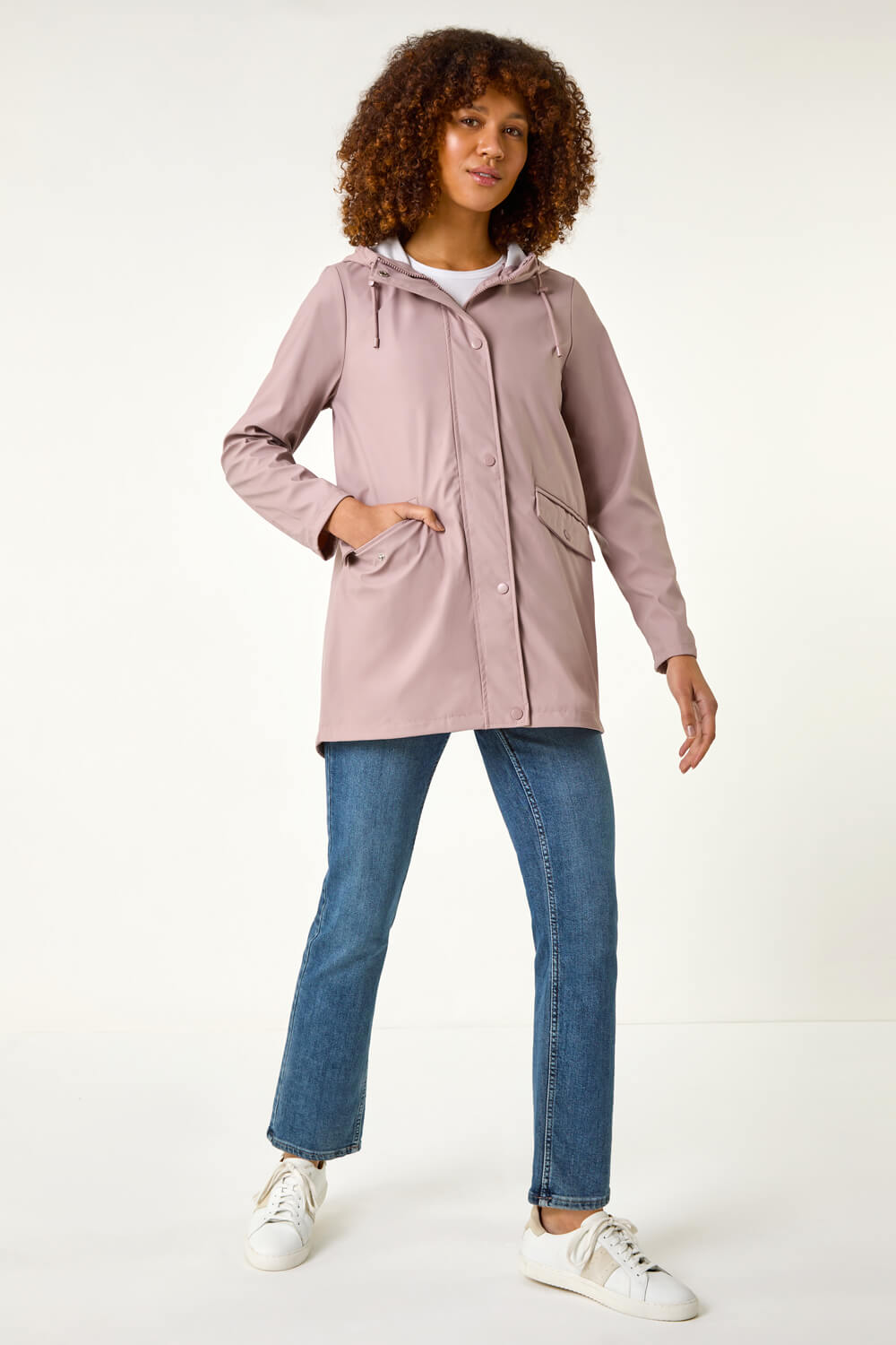 PINK Rain Resistant Hooded Jacket, Image 3 of 5