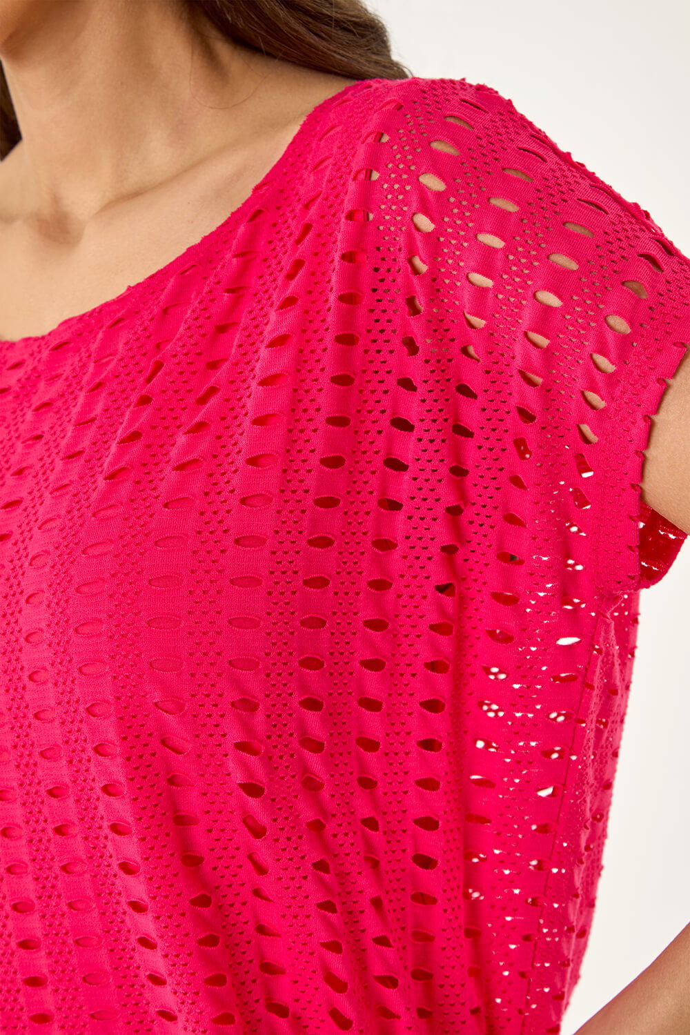 PINK Cut Out Detail Stretch Top, Image 6 of 5