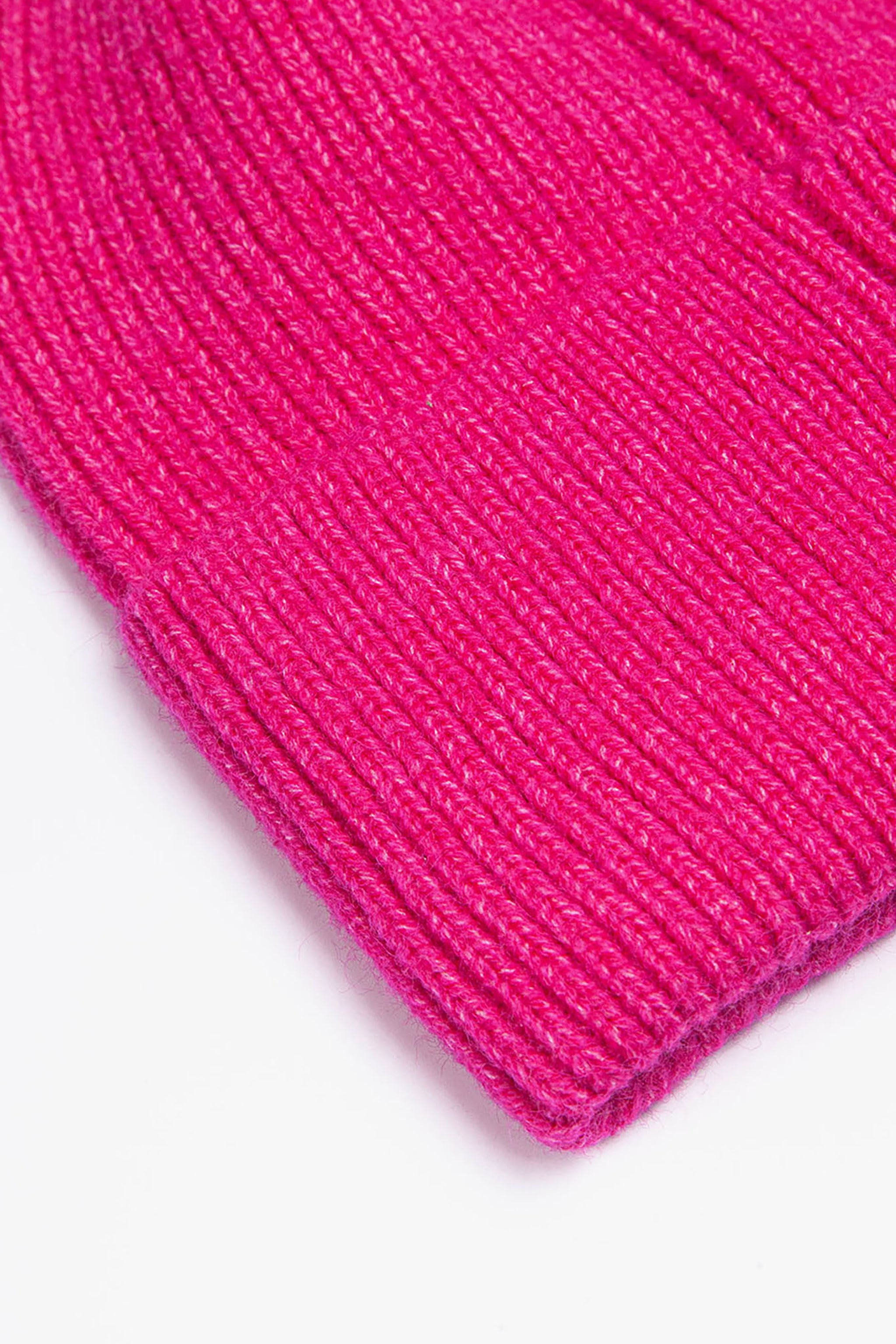 Fuchsia Plain Winter Beanie Hat, Image 3 of 3