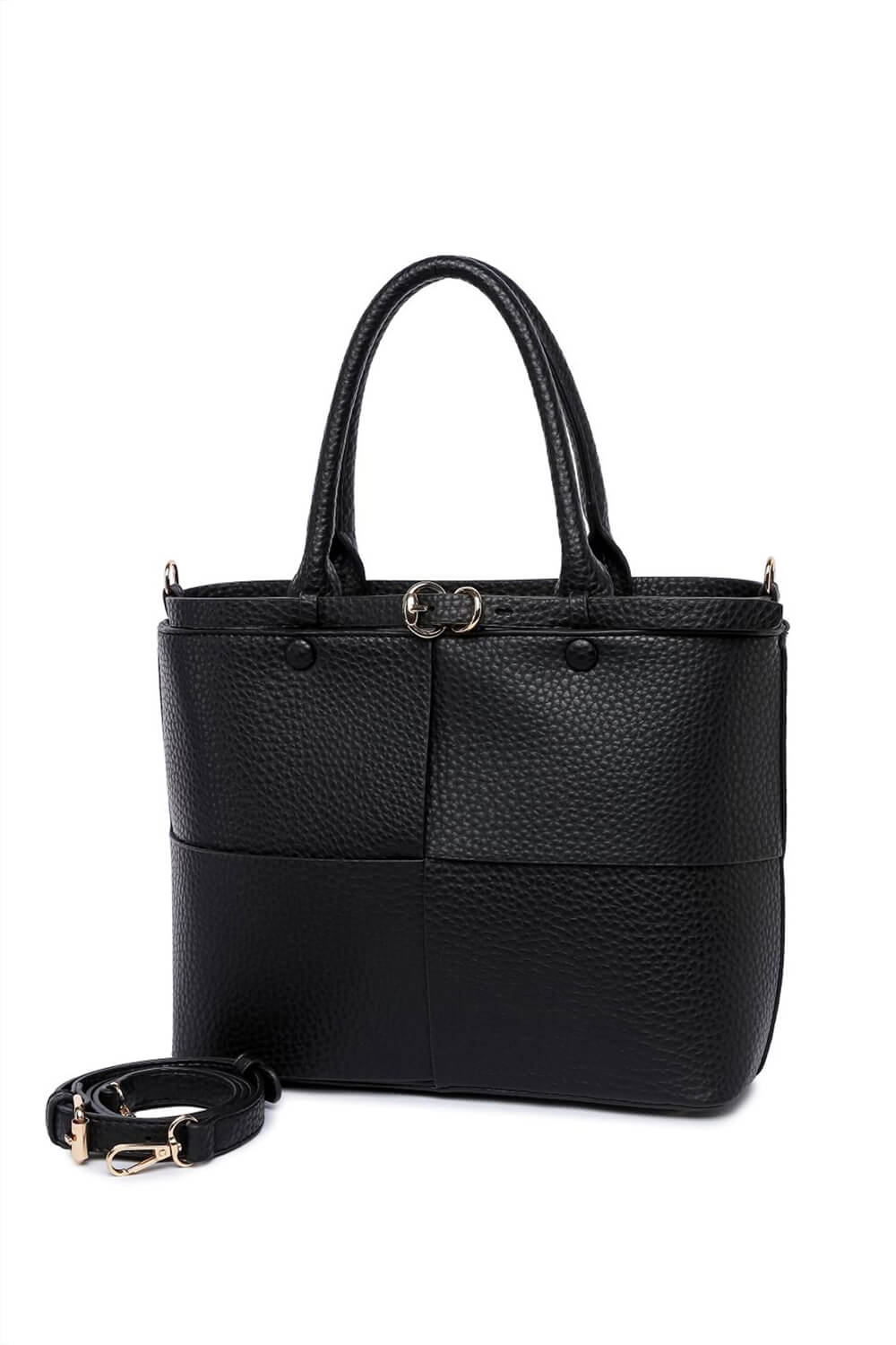 Black Buckle Shoulder Bag, Image 1 of 1