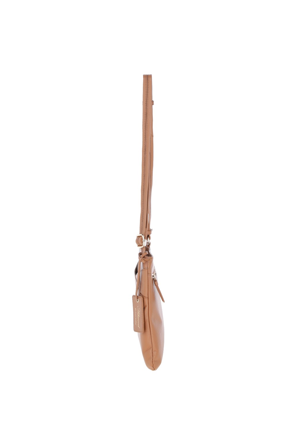 Camel 'Curvo' Real Leather Crossbody Bag, Image 3 of 4