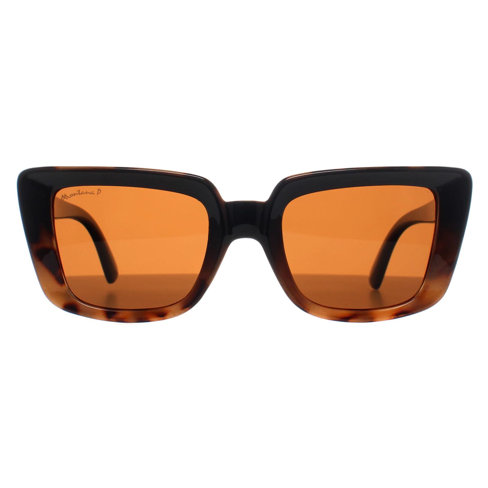Black Montana Black Rectangle Shiny Black Turtle Brown Polarized MP193, Image 1 of 4