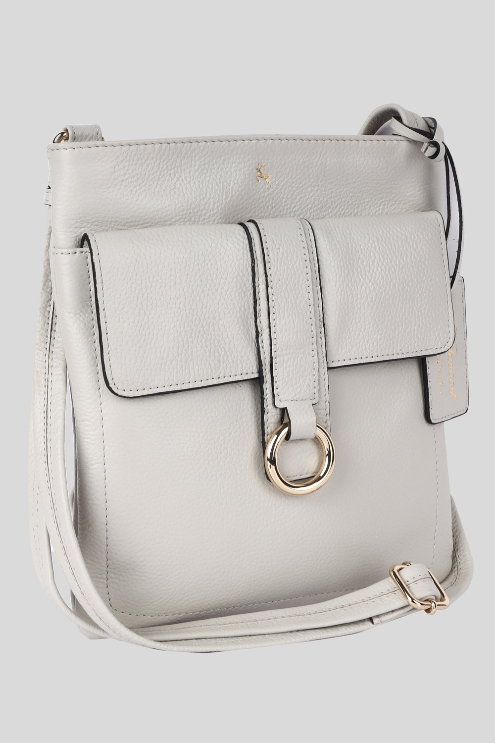 Grey 'Heaven' Real Leather Cross Body Bag, Image 2 of 4