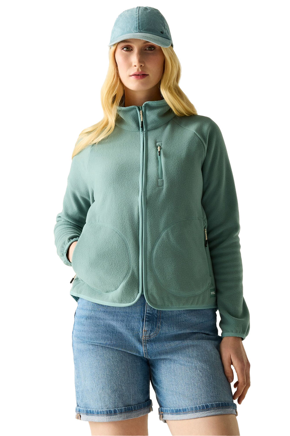 Olive Frankie Full Zip Fleece Jacket, Image 4 of 4