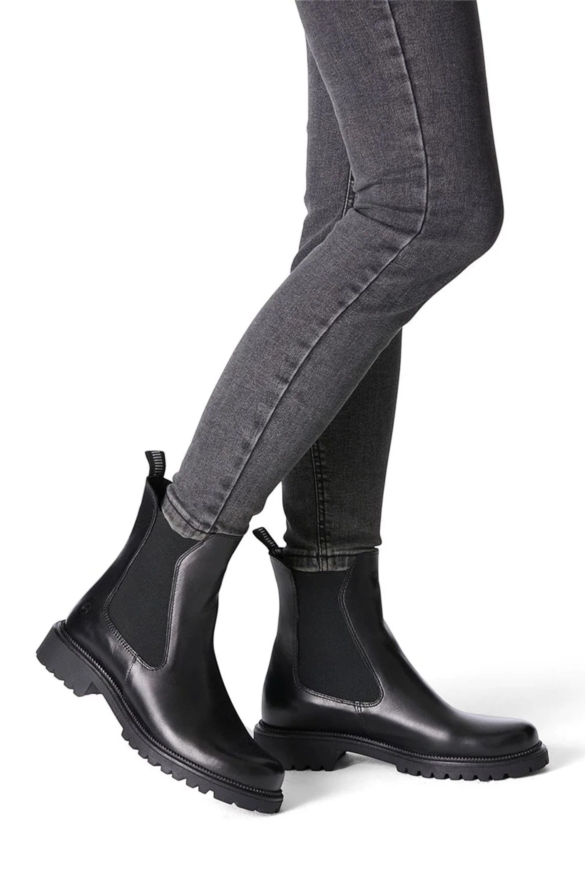 Black Tamaris Womens Black Chelsea Boots, Image 7 of 8
