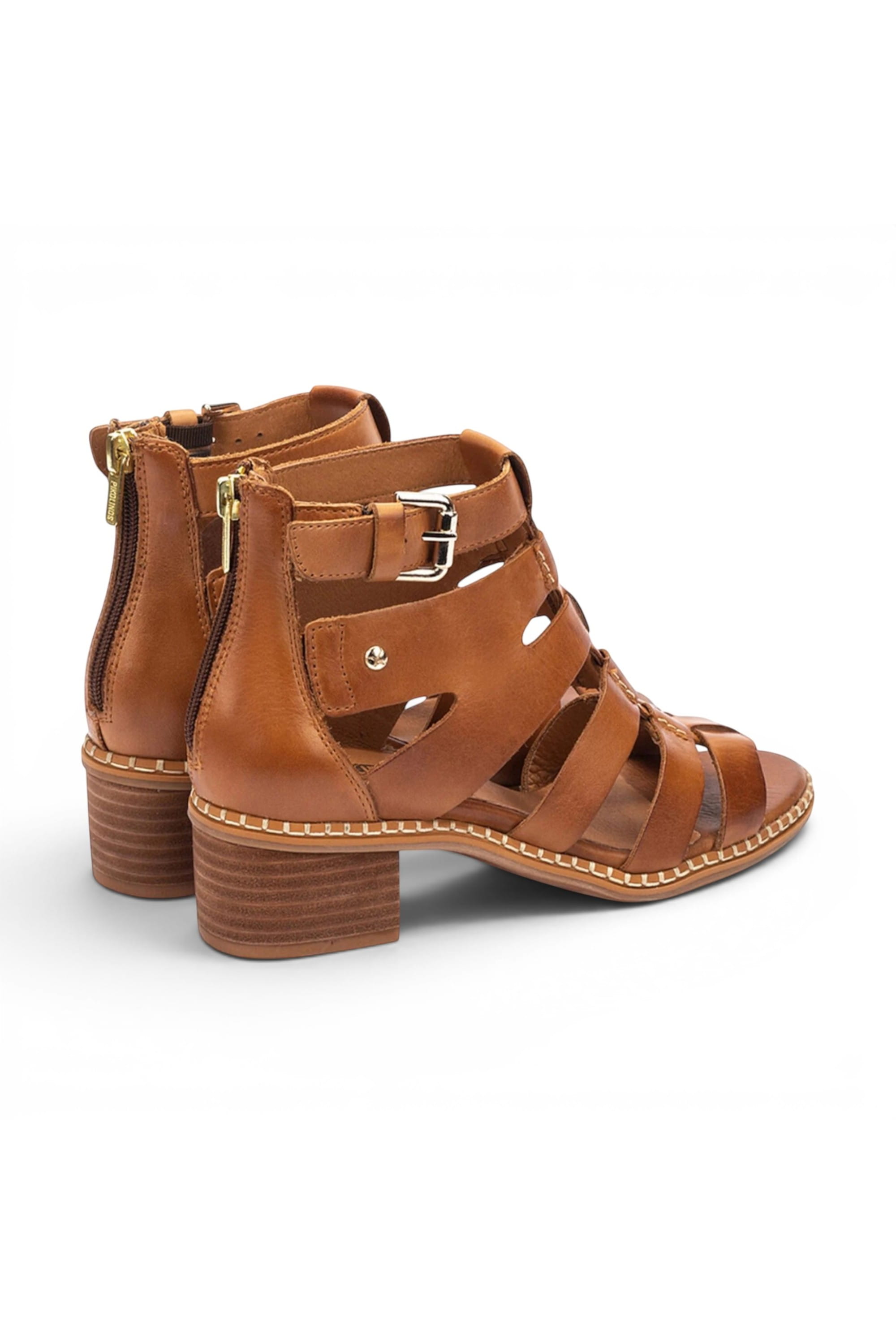 Brown Womens Soft Block Heel Sandals W3H-1823, Image 5 of 8