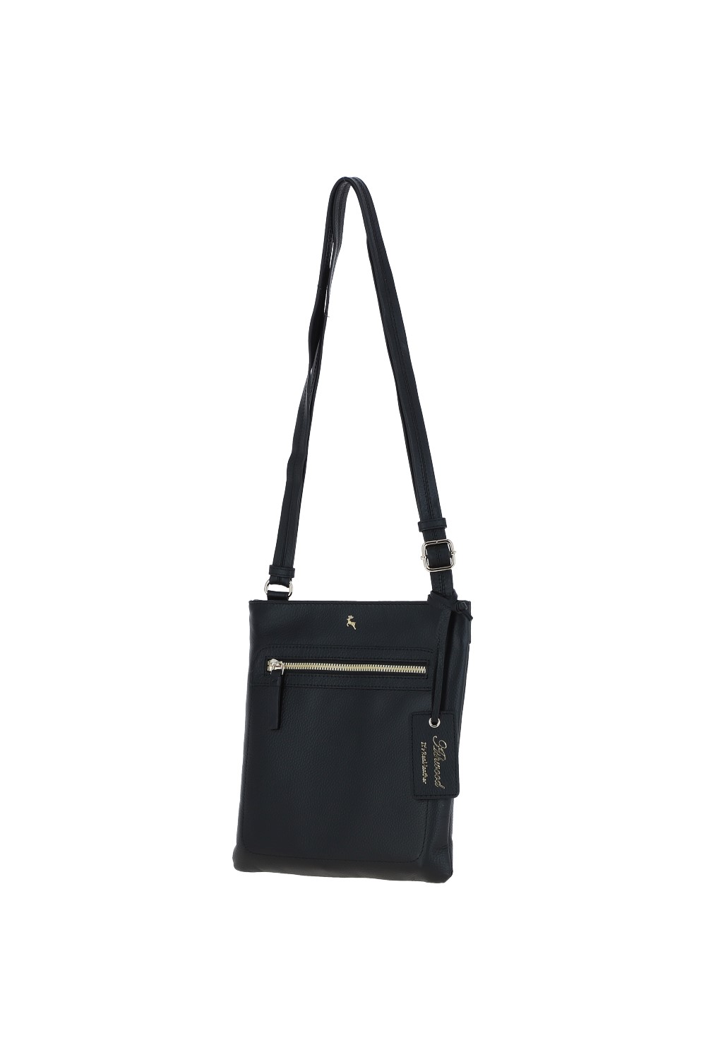 Black 'Cienna' Real Leather Crossbody Bag, Image 2 of 5