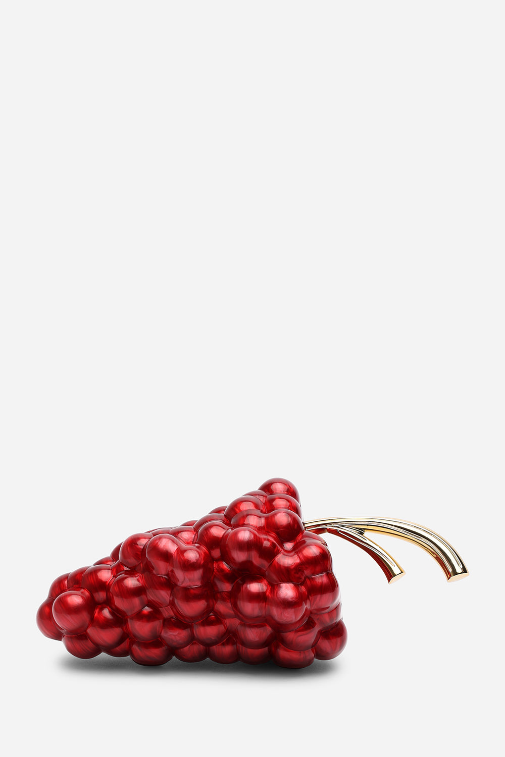 Maroon Jazz Grape Resin Clutch with Gold-Tone Accents, Image 3 of 7
