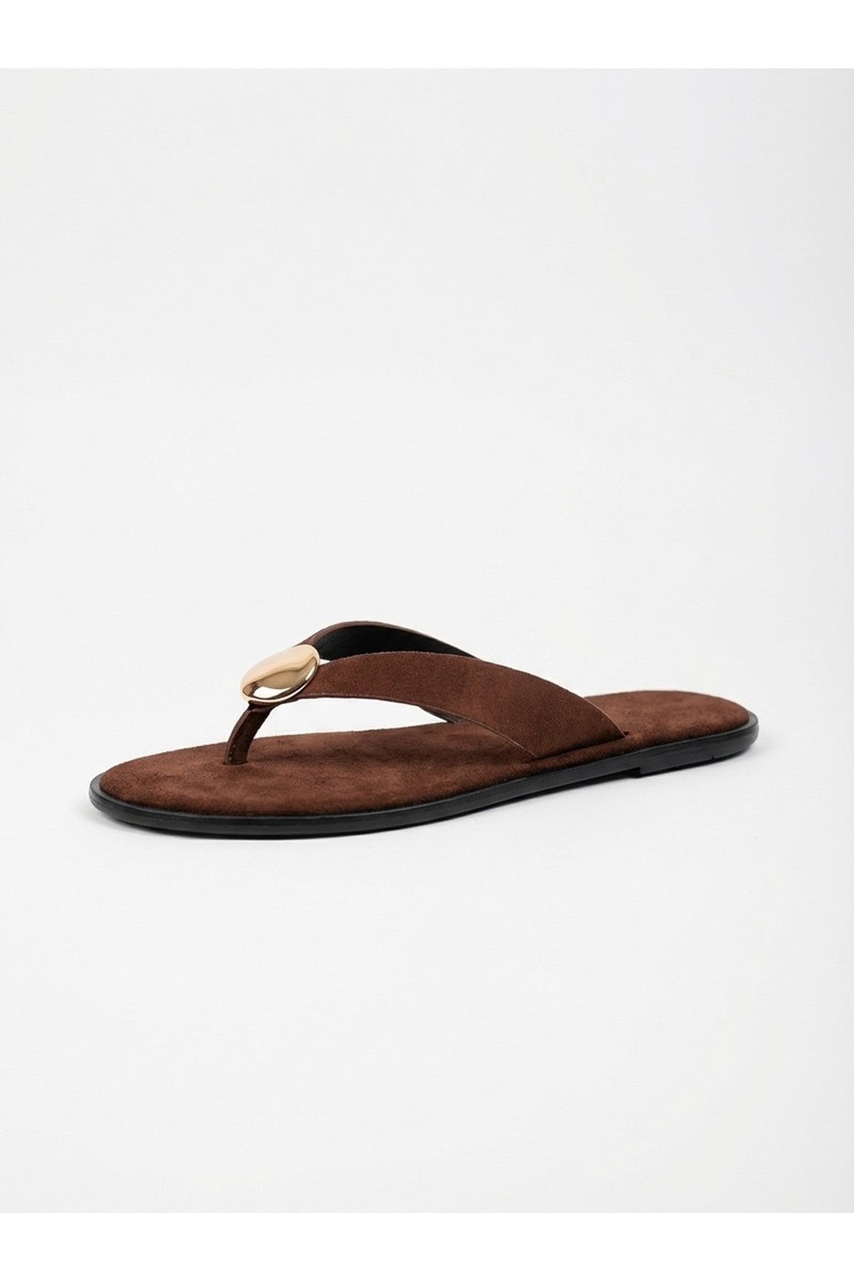 Multi iKrush Multi Thea Womens Gold Trim Thong Flat Sandals, Image 7 of 7