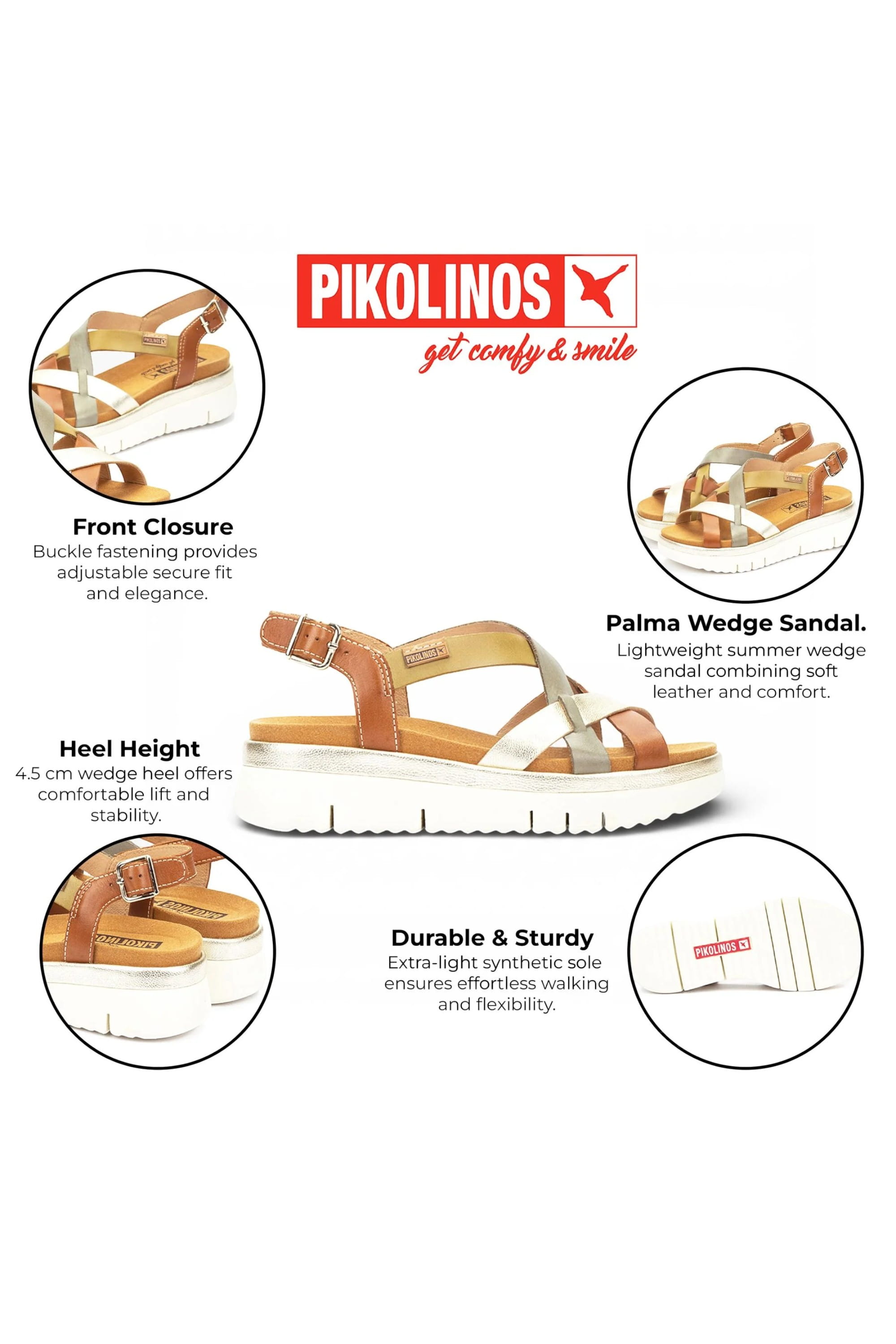 Brown Womens Heel Summer Sandals -W4N-0650C1, Image 3 of 8