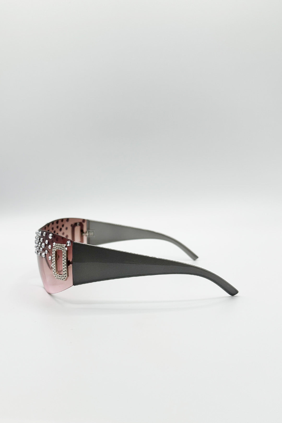 Pink Racer Diamante Sunglasses, Image 5 of 5