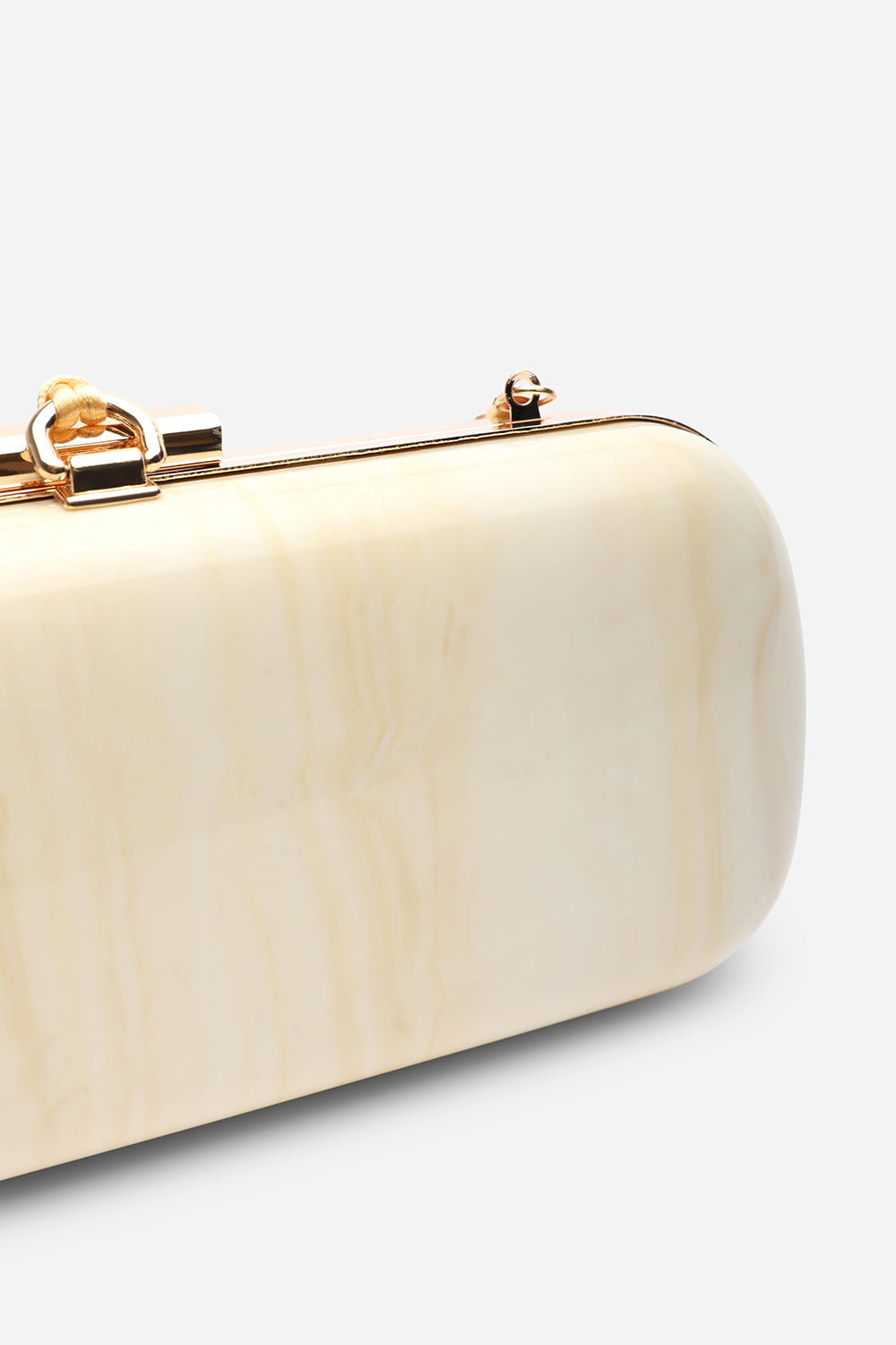 White Falcon Marble Finish Tassel Clutch Bag, Image 7 of 8