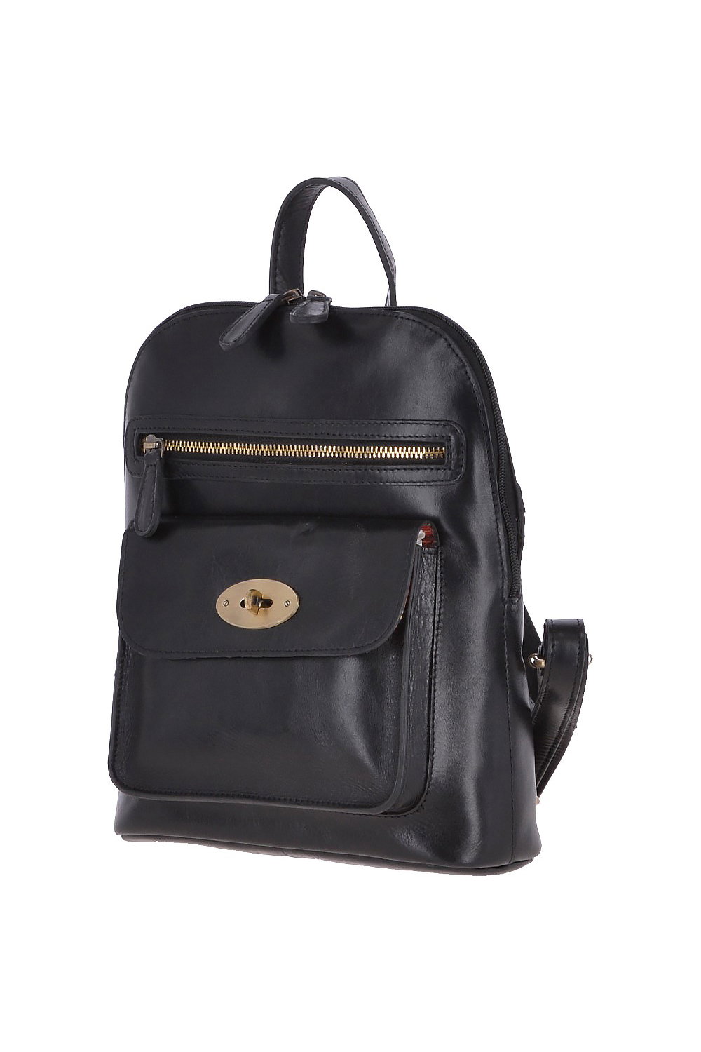 Black 'UrbanX' Vegetable Tanned Real Leather Backpack, Image 1 of 3