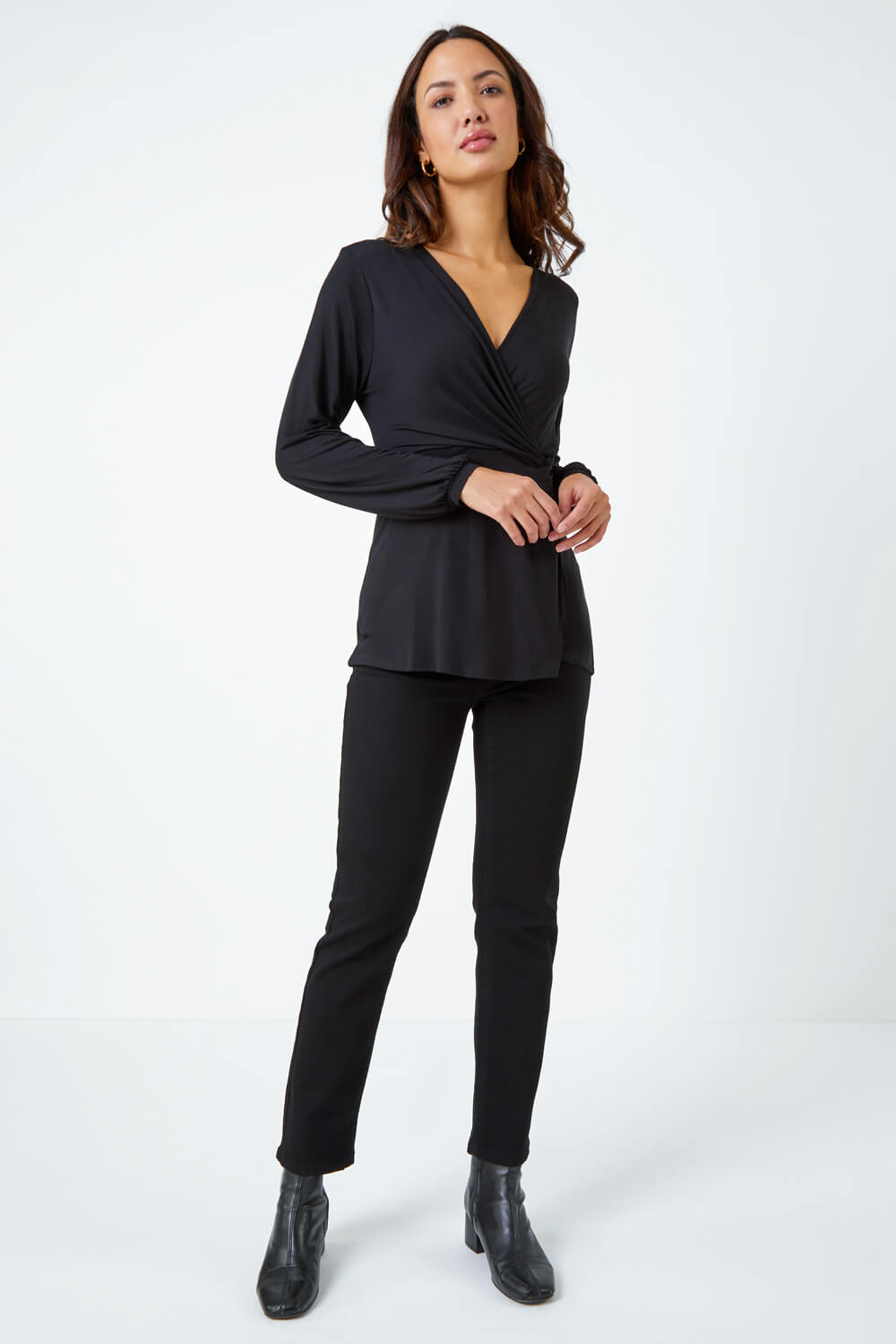 Black Side Twist Knot Top, Image 3 of 5