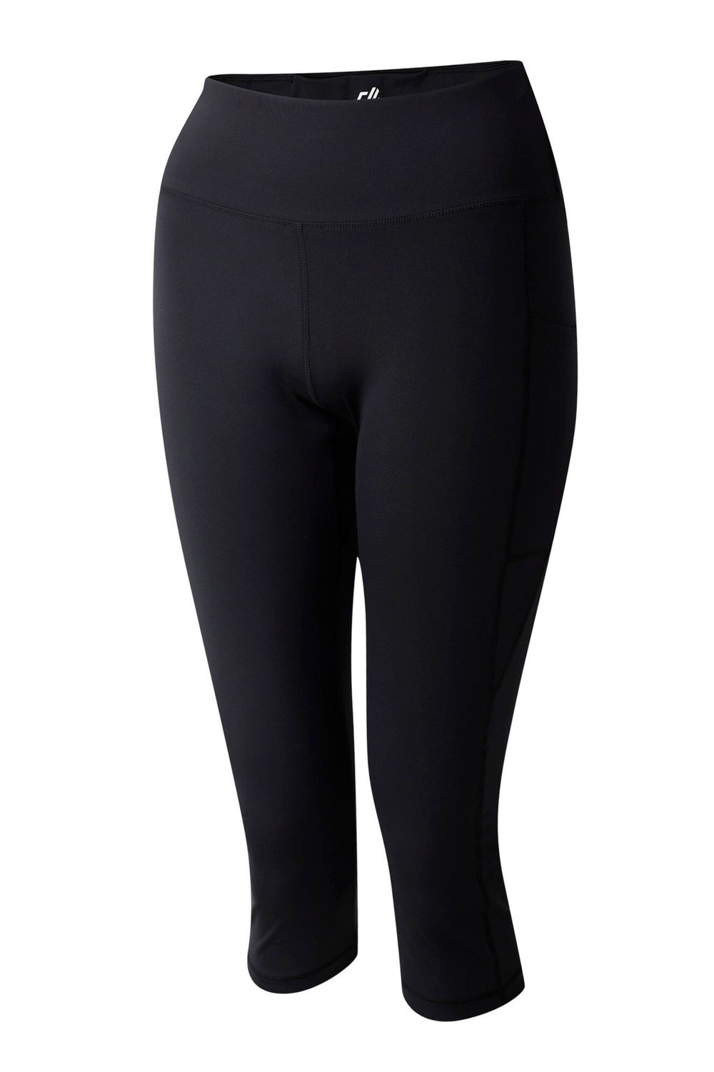 Black Influential II Plain 3/4 Leggings, Image 3 of 5