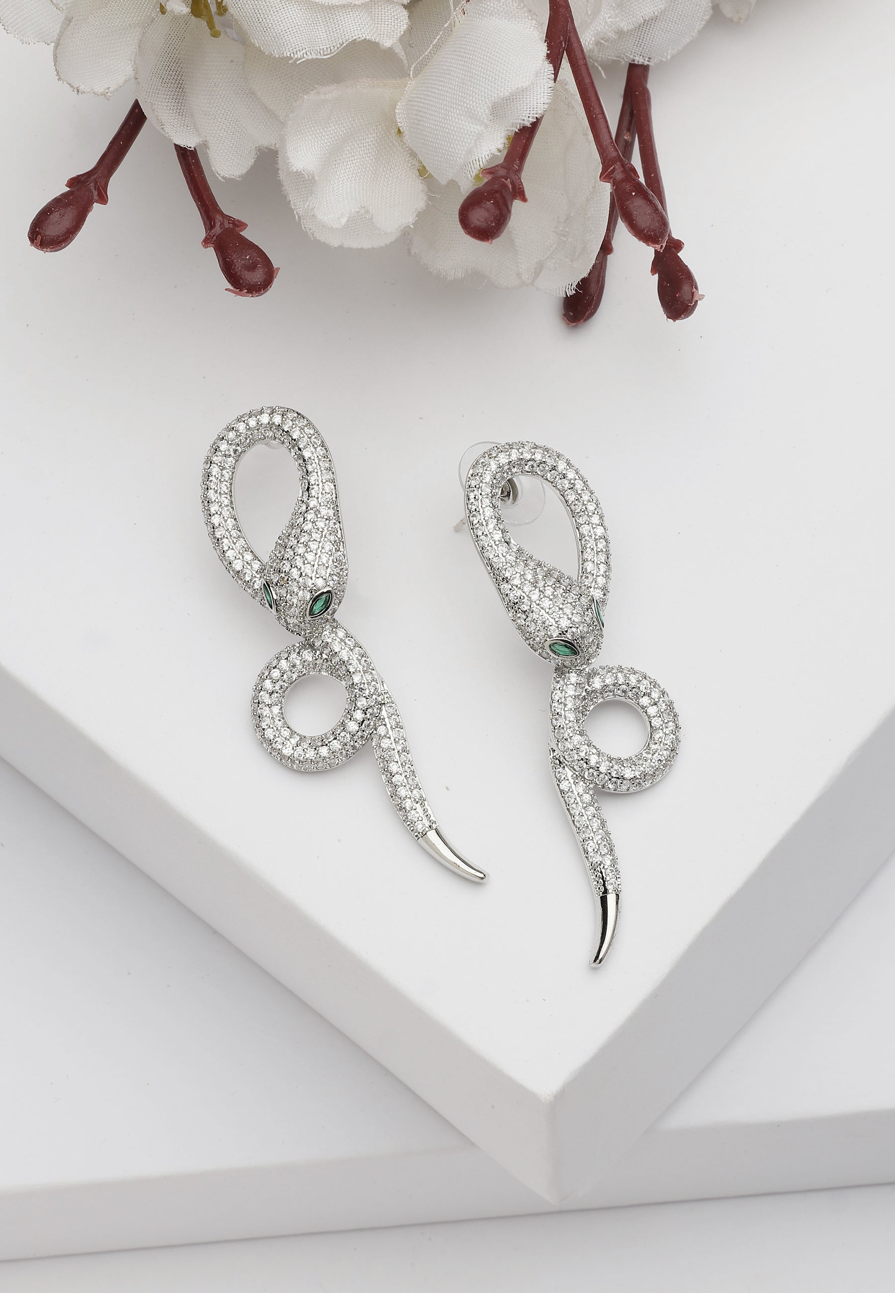 Silver Diva Serpent Ear-Cuff, Image 2 of 5