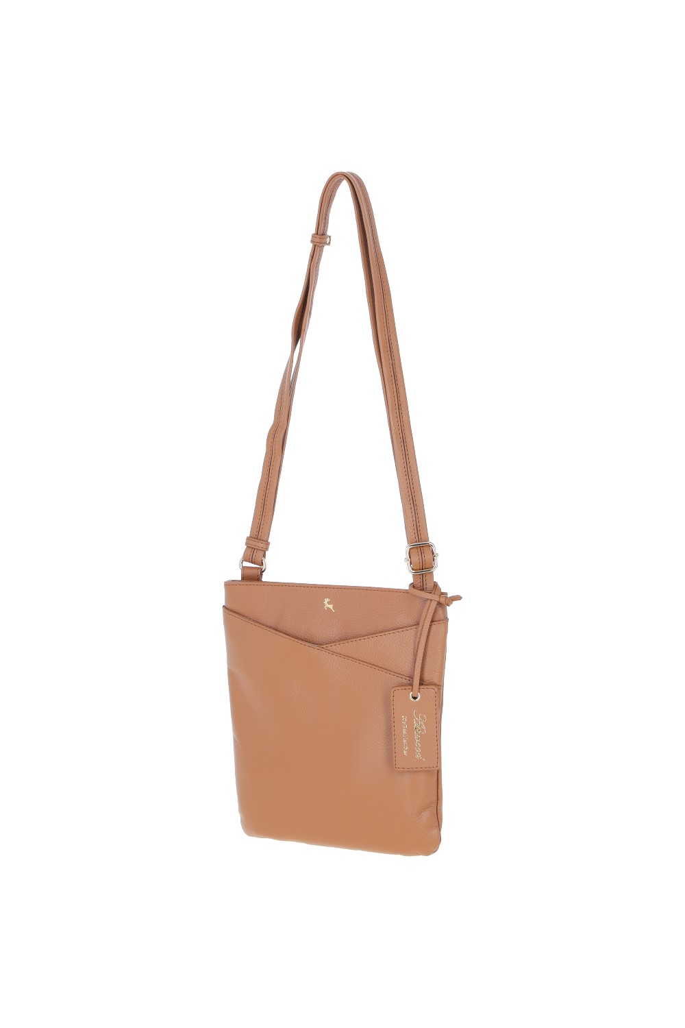 Camel 'Curvo' Real Leather Crossbody Bag, Image 2 of 4