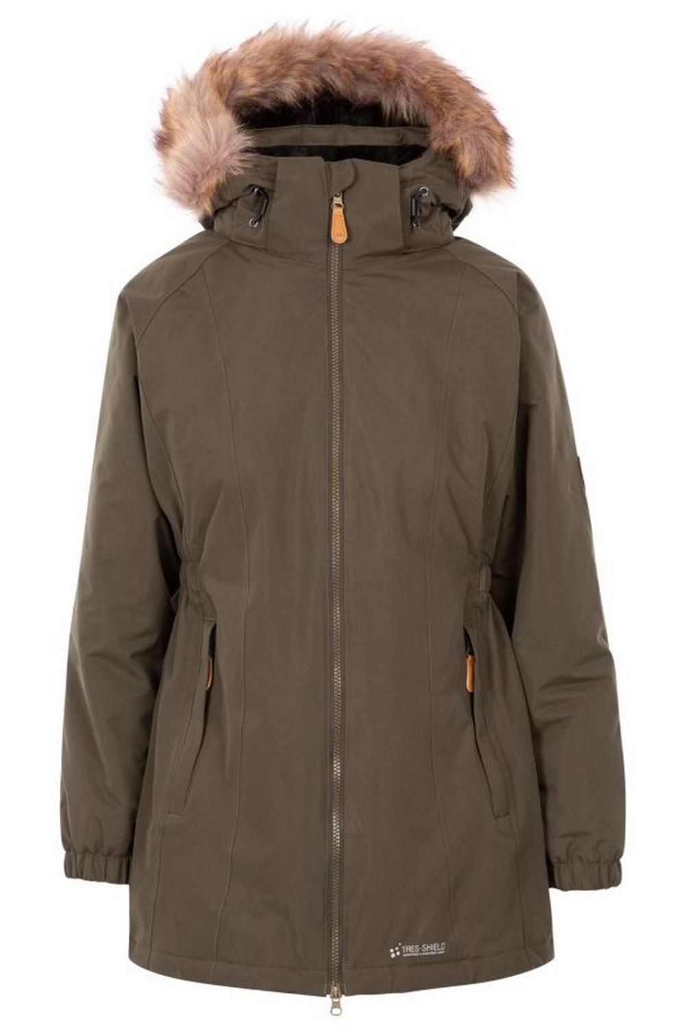 Dark Green Celebrity Insulated Longline Parka Jacket, Image 1 of 5