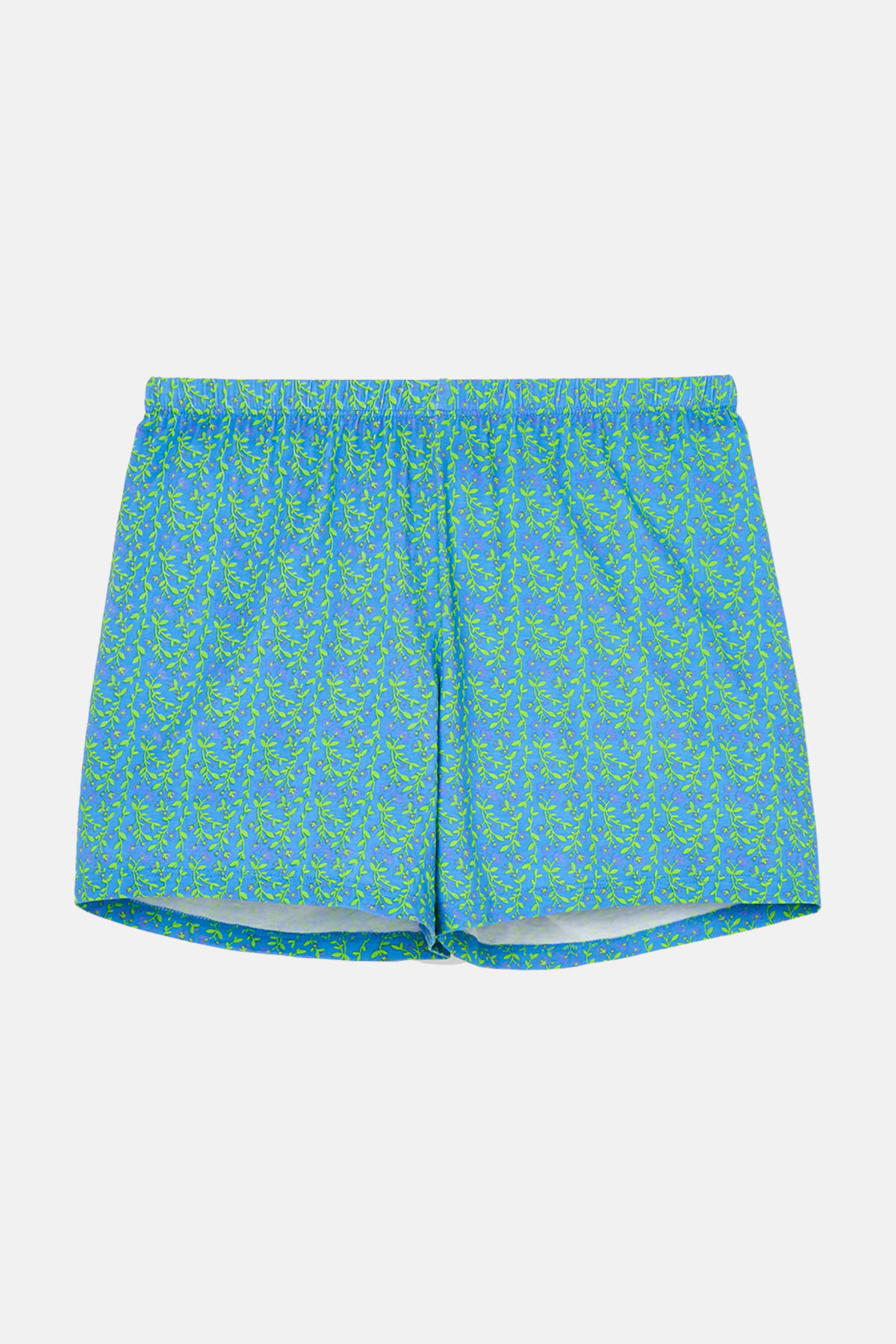Blue Fluorescent "Blooming Fabulous" Bamboo Lace Short Pyjama Set, Image 6 of 6