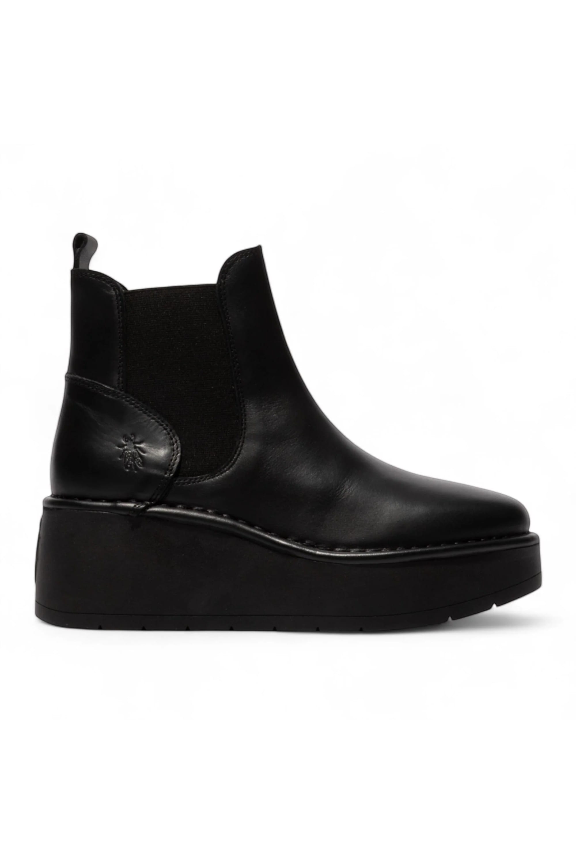 Black Womens Heel Ankle Platform Boots-HELY268, Image 1 of 5