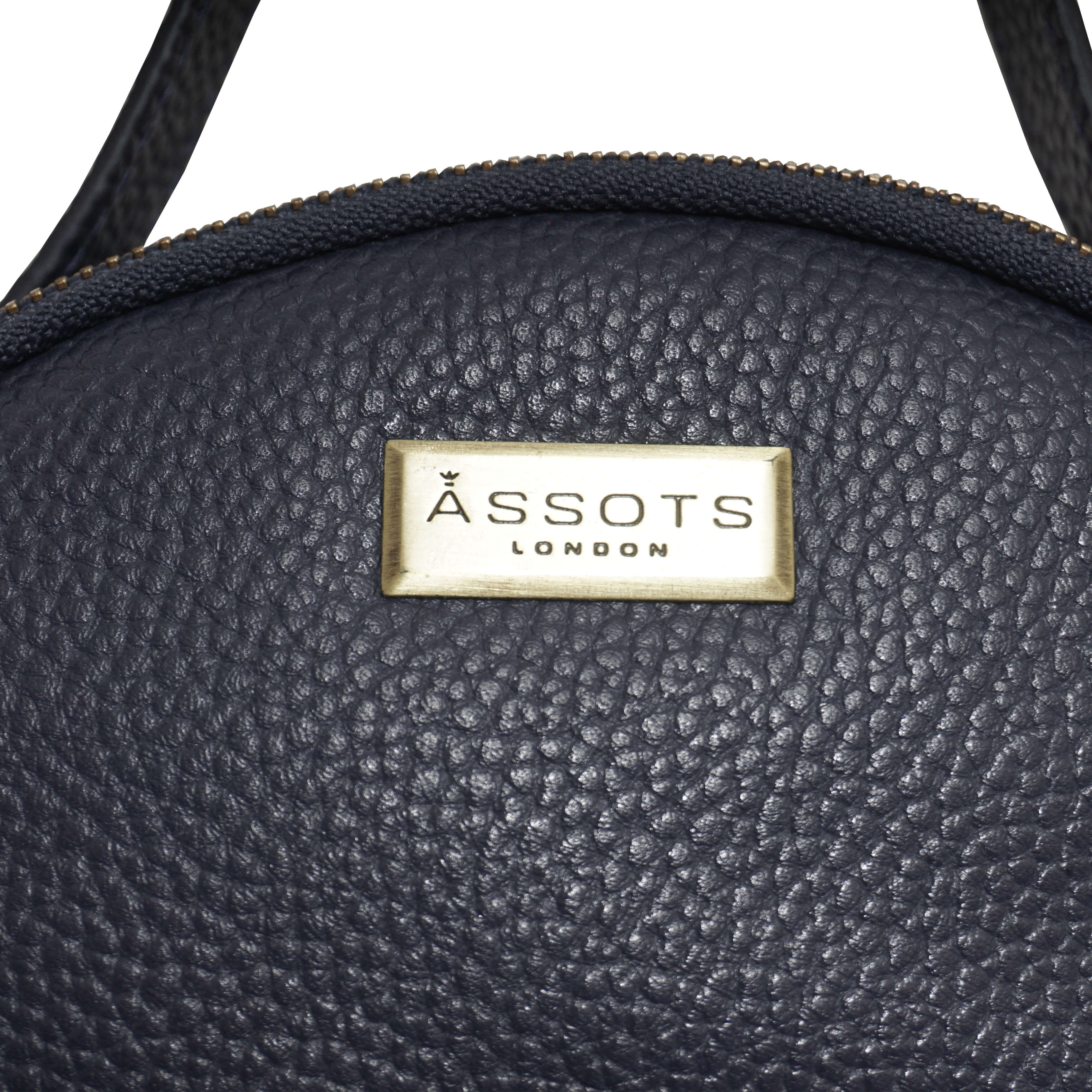 Navy 'BETTY' Zip Top Mini Pebble Grain Leather Backpack, Image 3 of 6