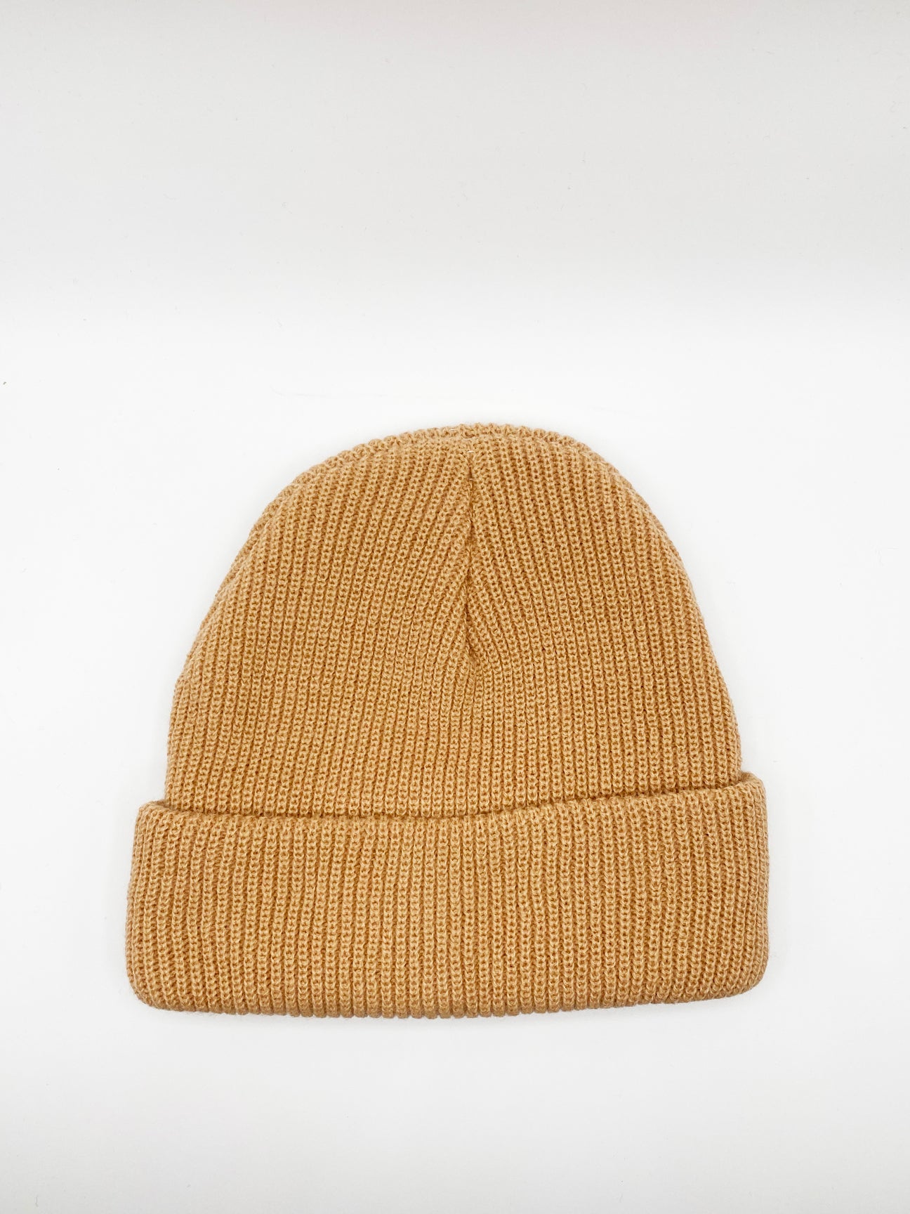 Beige SVNX Beige Knitted Ribbed Beanie, Image 2 of 2