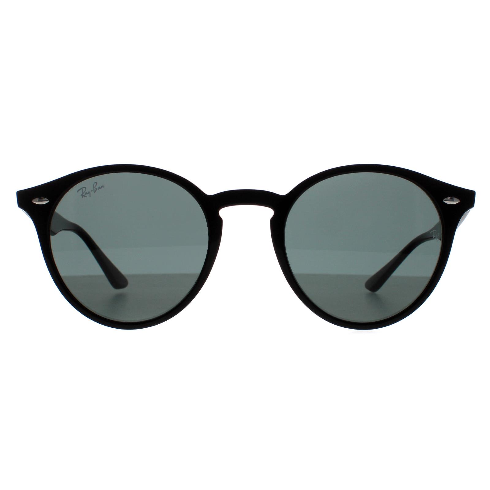 Black Ray-Ban Black Round Black Green Sunglasses, Image 1 of 4