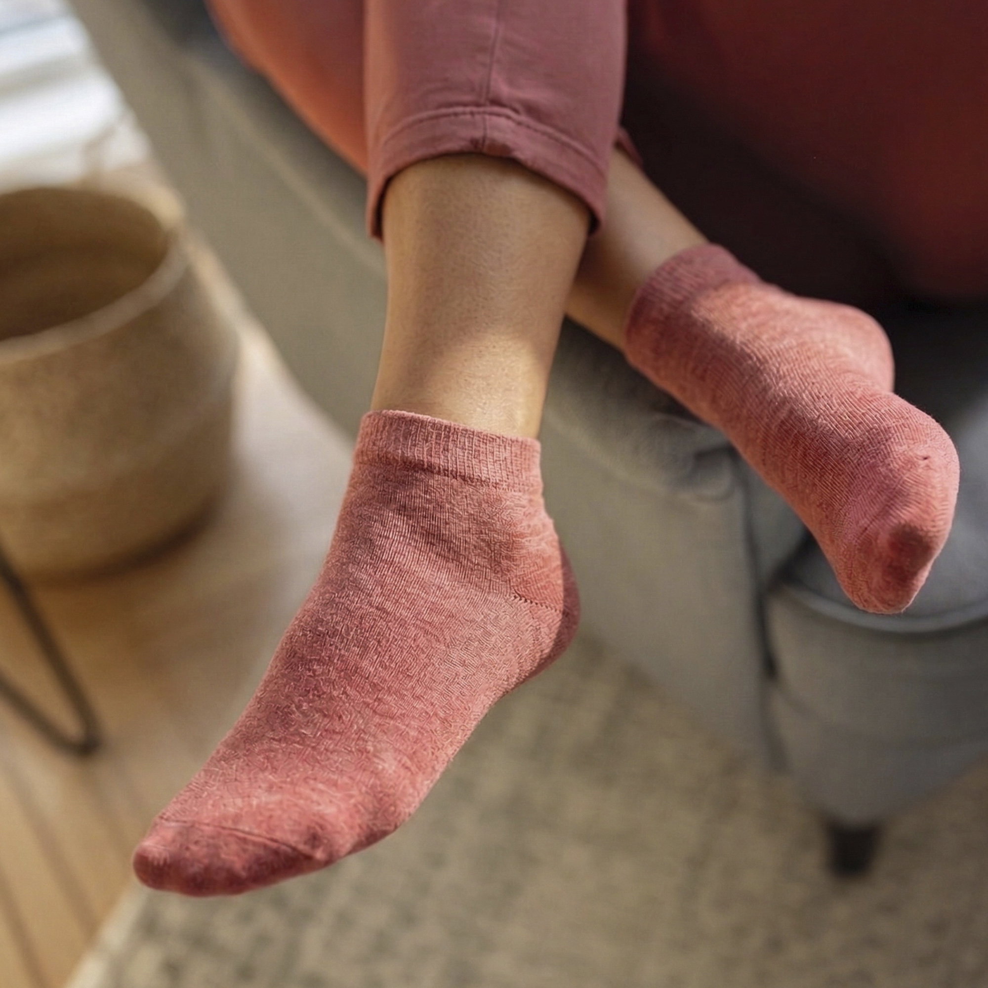 Coral 6 Pack Trainer Cotton Rich Socks, Image 3 of 4