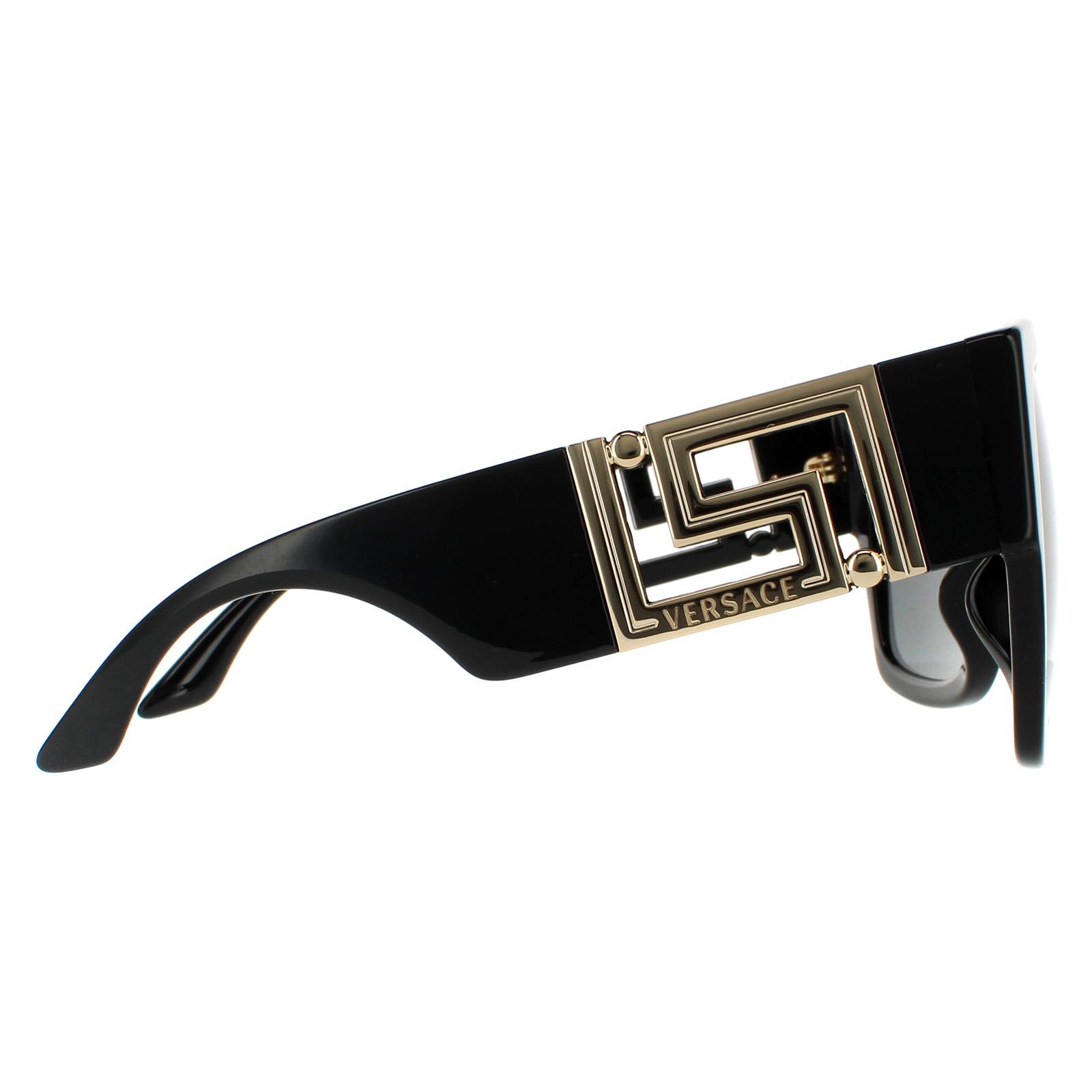 Black Versace Black Square Black Dark Grey Sunglasses, Image 4 of 6