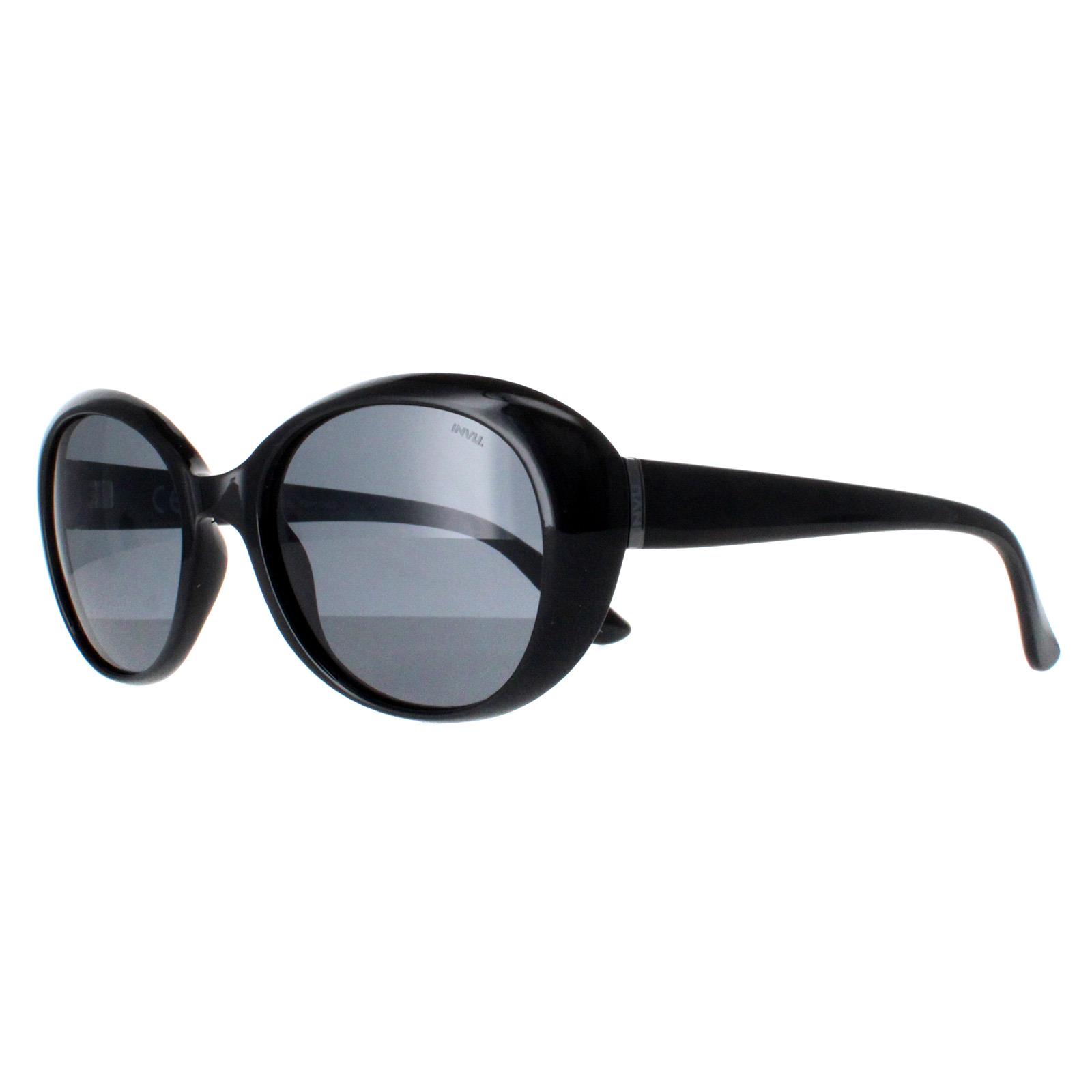 Black Invu Black Oval Black Grey Polarized B2022, Image 2 of 5