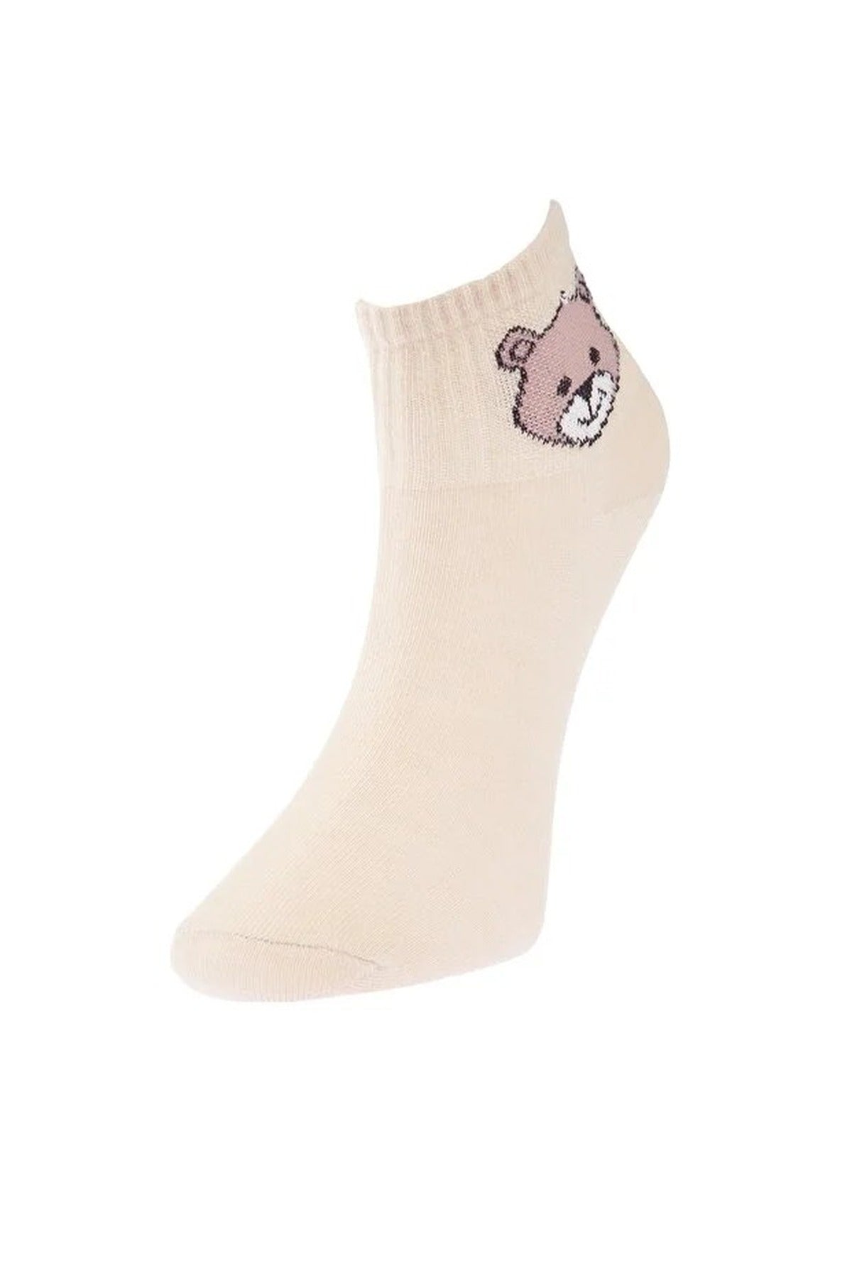 Multi 5 Pack Cotton Teddy Bear Knit Crew Socks, Image 7 of 8