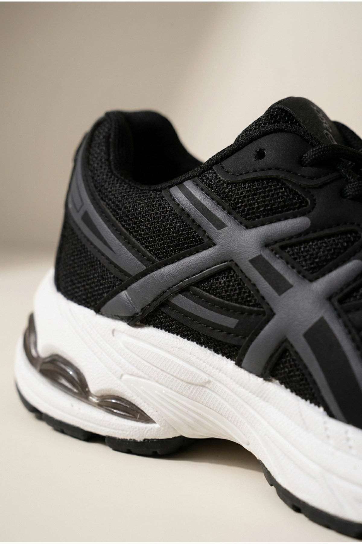 Black iKrush Black Constance Mixed Media Panelled Trainers, Image 3 of 5