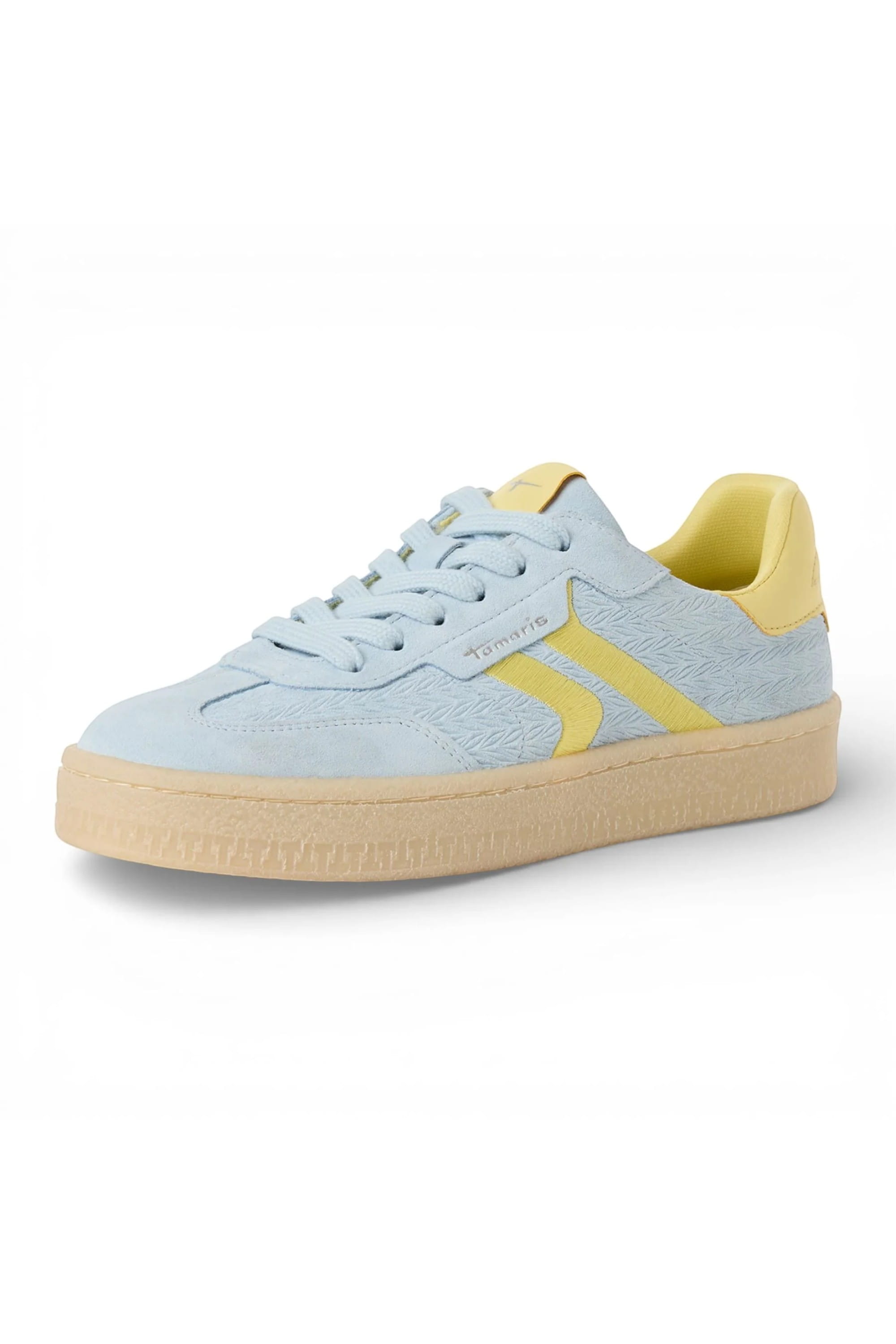 Blue Tamaris Blue Tamaris Women Blue Yellow Stripe Trainer, Image 3 of 7