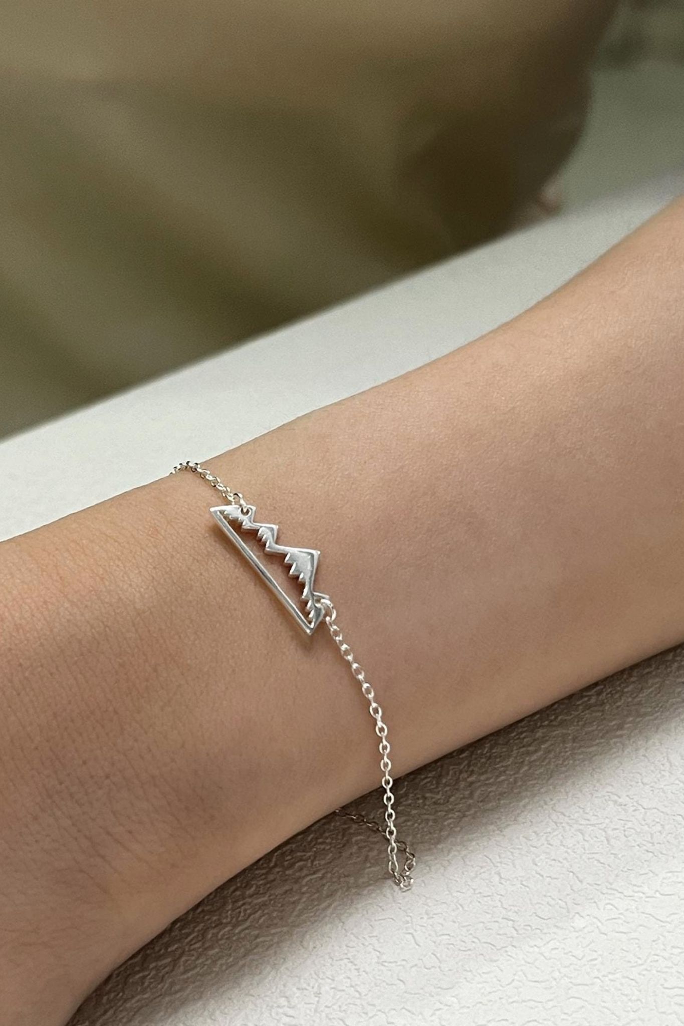 Silver Sterling Silver Mountain Bracelet, Image 4 of 4