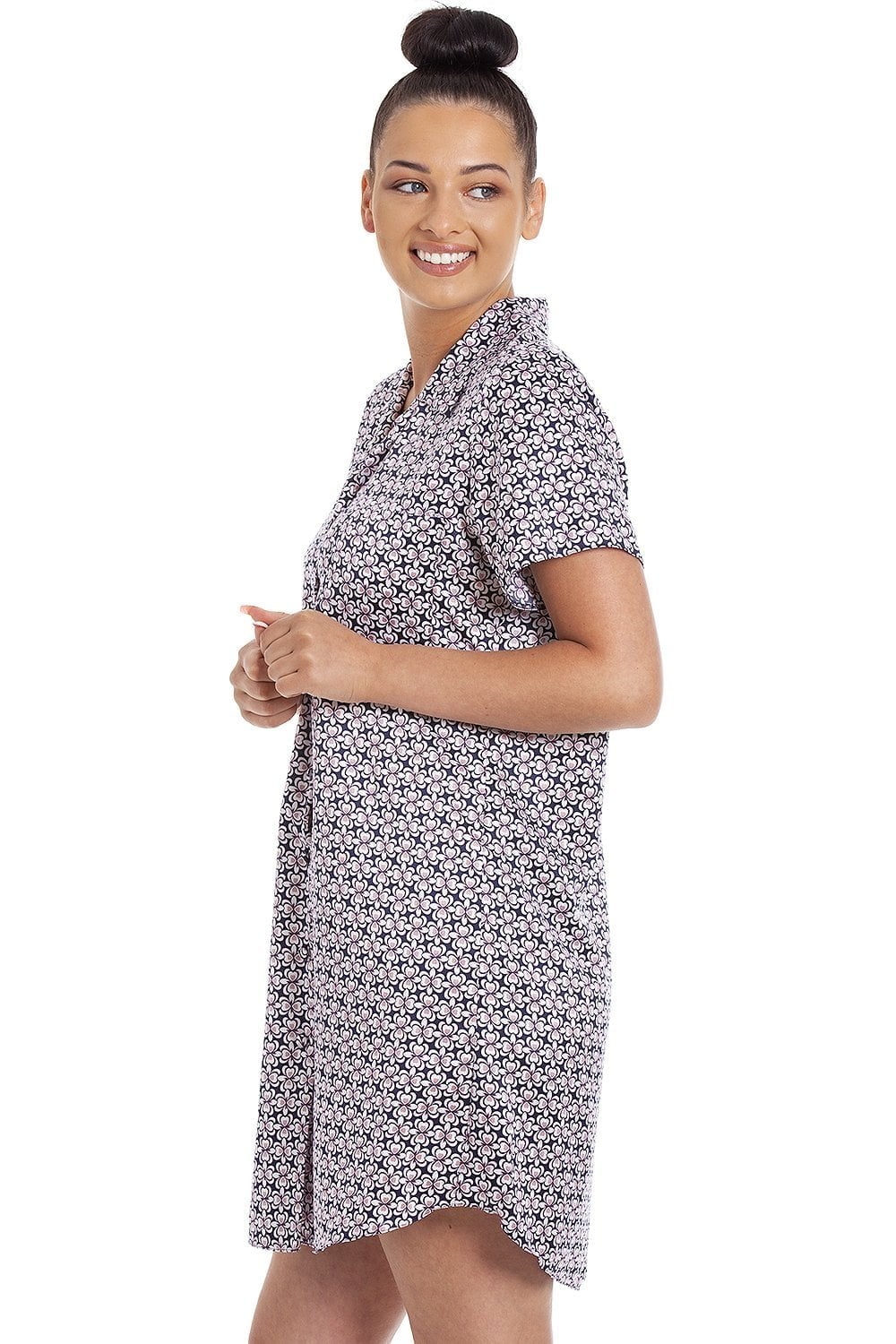 Navy Satin Nightshirt, Image 4 of 5