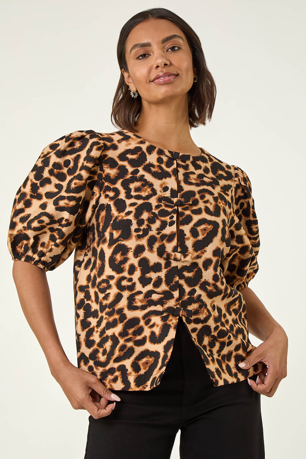 Bowie | Artistic Dachshund Balloon Print Women's Casual Blouse main image 0