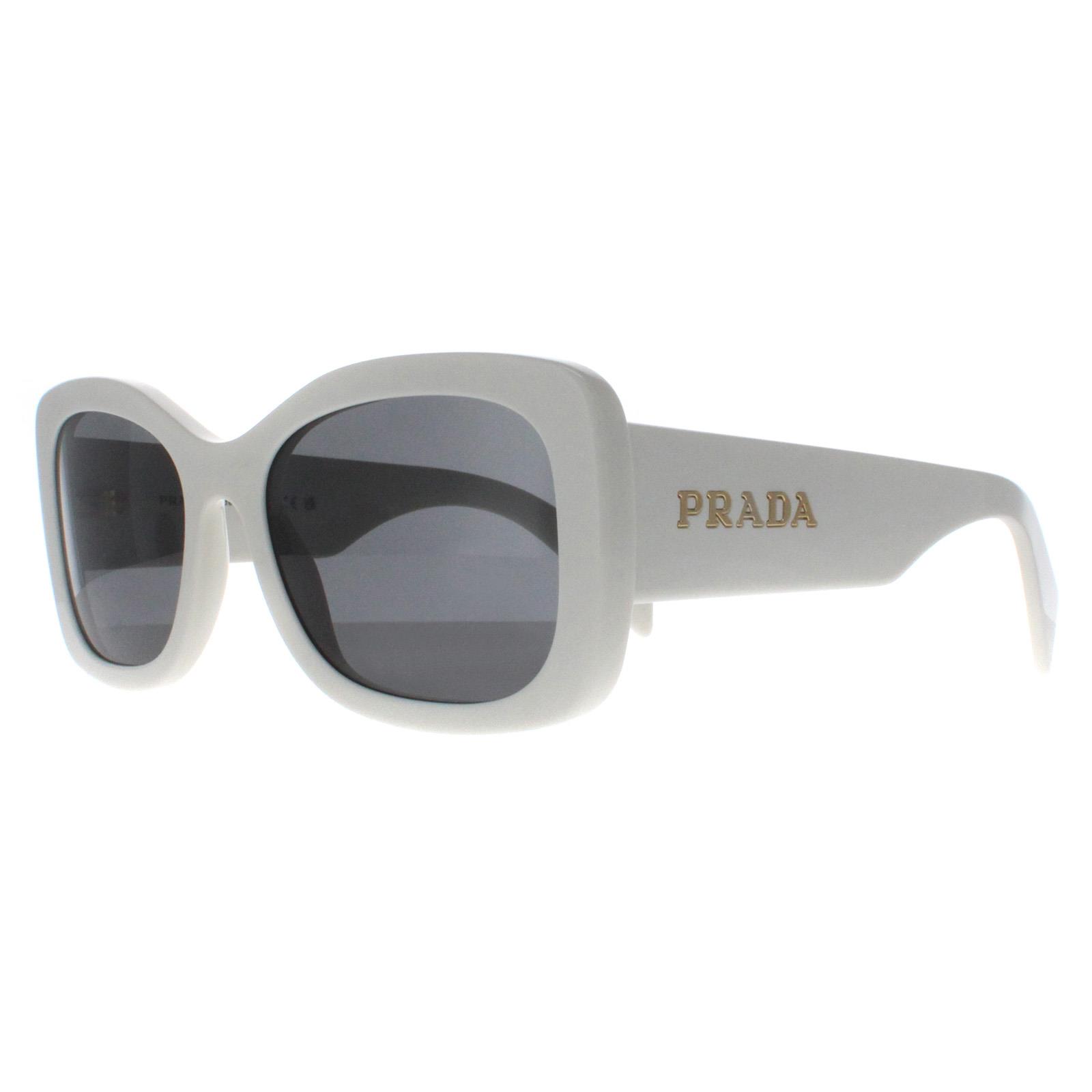 White Prada White Oval Talc Dark Grey PRA08S, Image 2 of 4