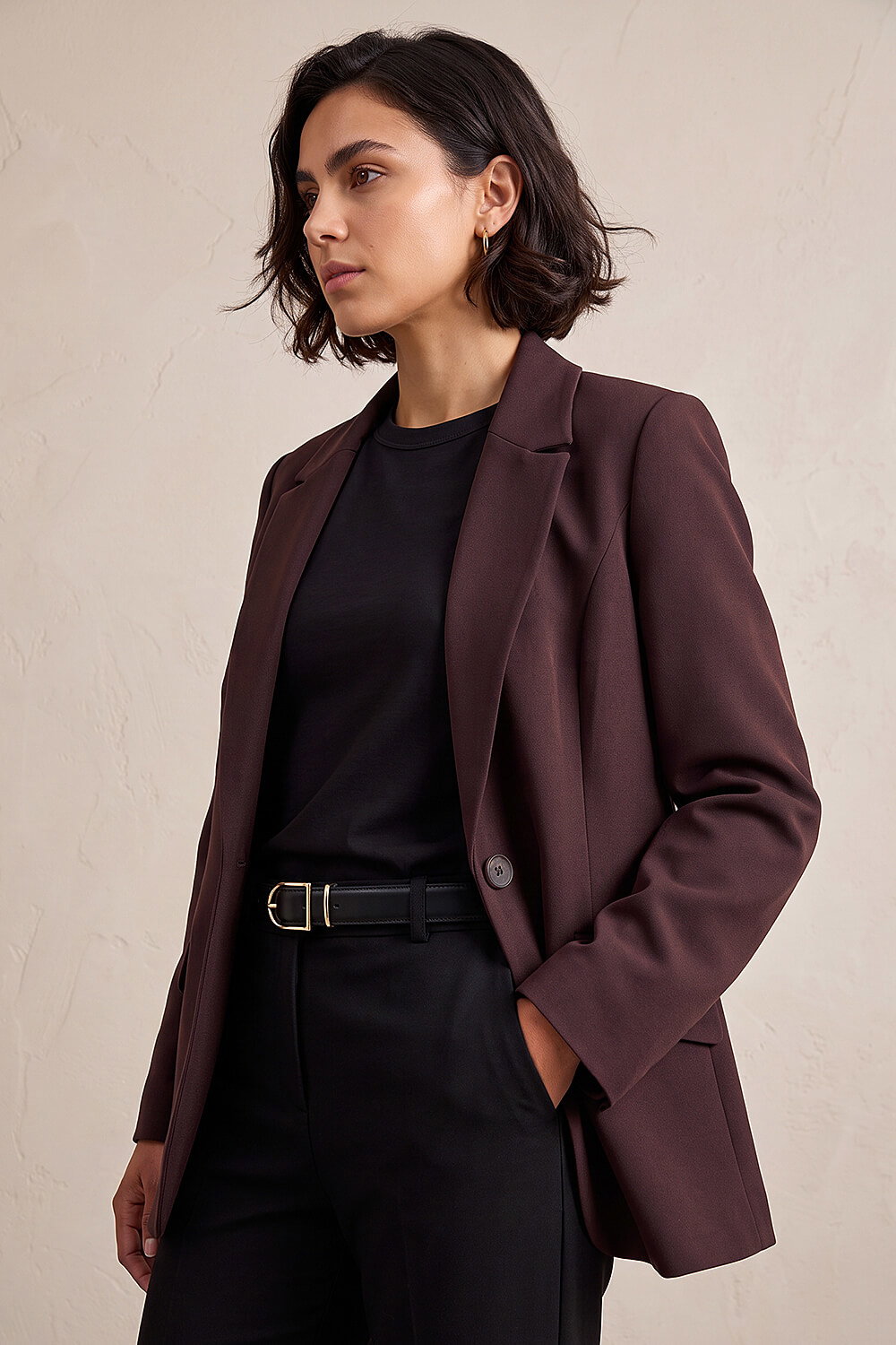 Roman Women's Dark Brown Single Breasted Blazer Size 14