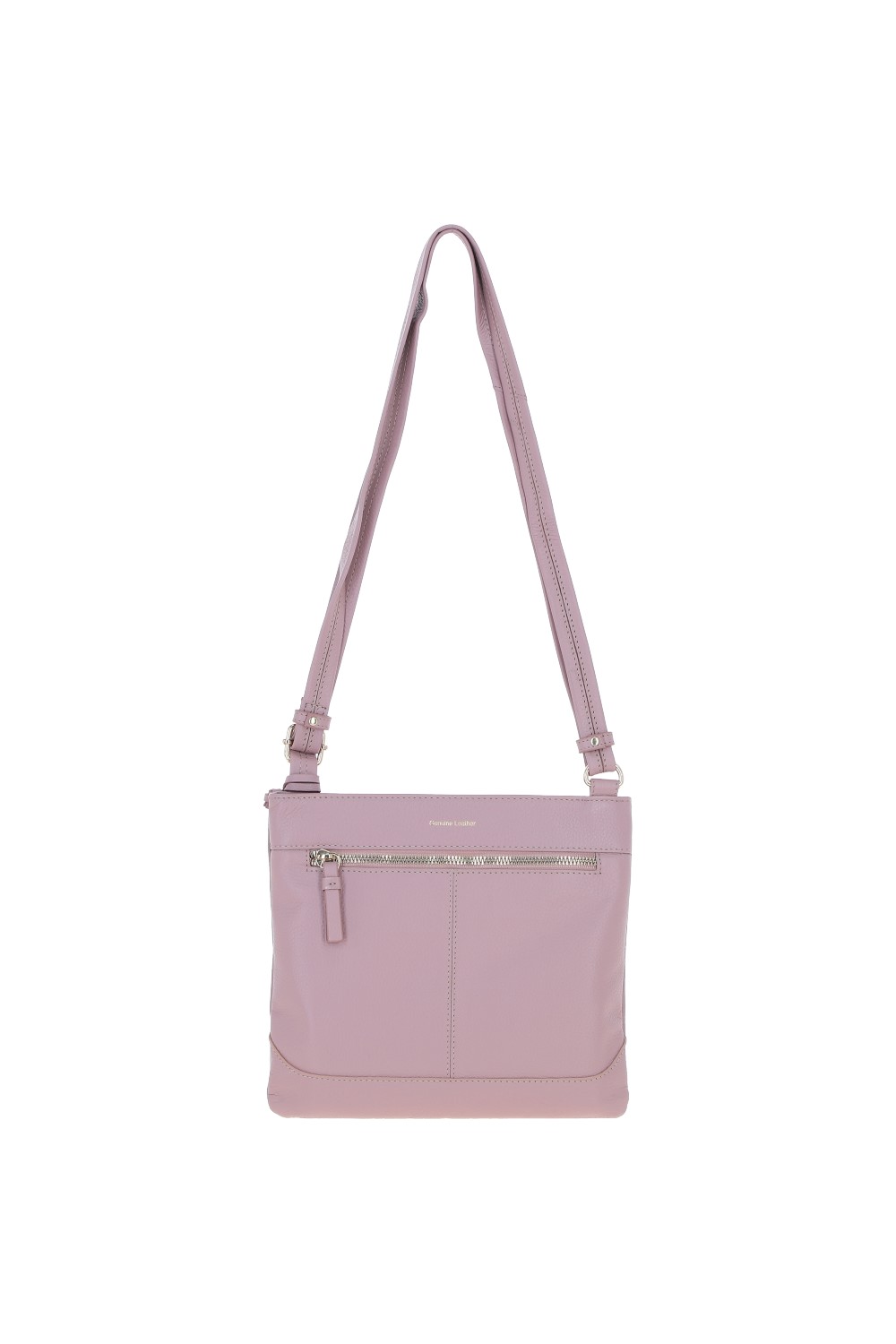 Light Pink 'Bliss' Leather Cross Body Bag with Adjustable Strap, Image 4 of 4