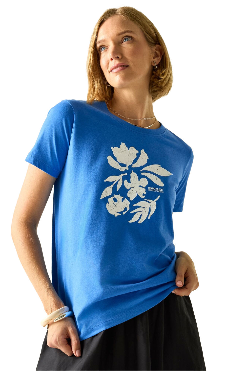 Blue Filandra VX Flower Silhouette TShirt, Image 1 of 5