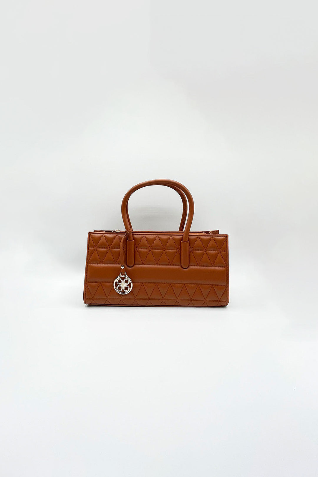 Brown Faux Leather Luxe Quilted Crossbody Bag, Image 2 of 5