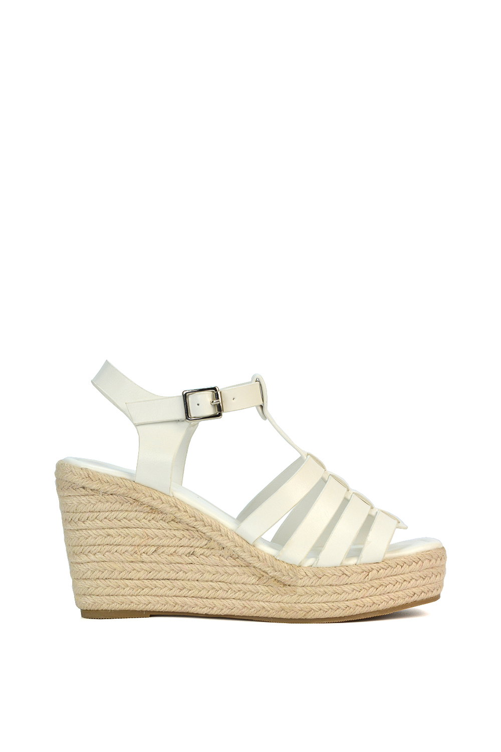 Black 'Remi' Wedge Heel Platform Espadrille Square Toe Sandals