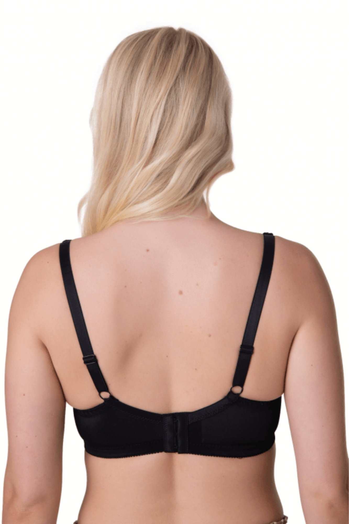 Black Camille Lingerie Black Soft Lace Cup Non-Wired Bra, Image 3 of 5
