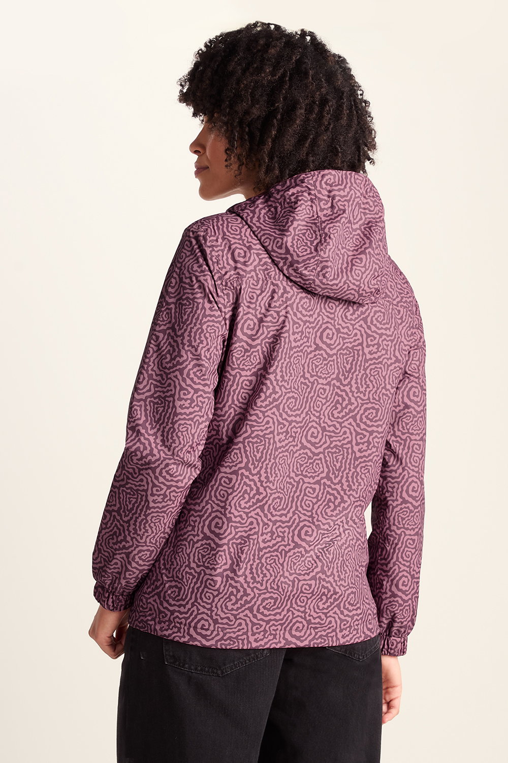 Purple Craven Waterproof Packaway Jacket, Image 3 of 5