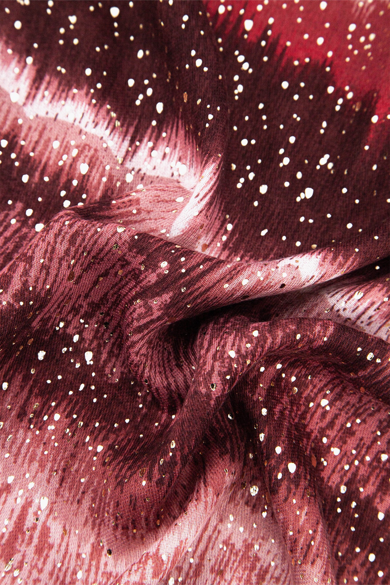 Red Speckled Ombre Striped Lightweight Scarf, Image 3 of 3