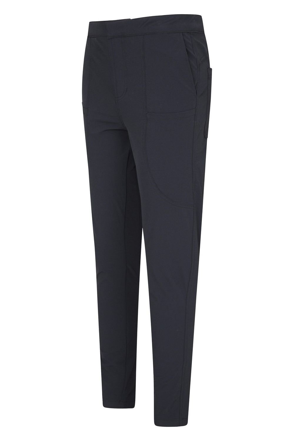 Black Regular Kesugi Stretch Slim Trousers, Image 3 of 5