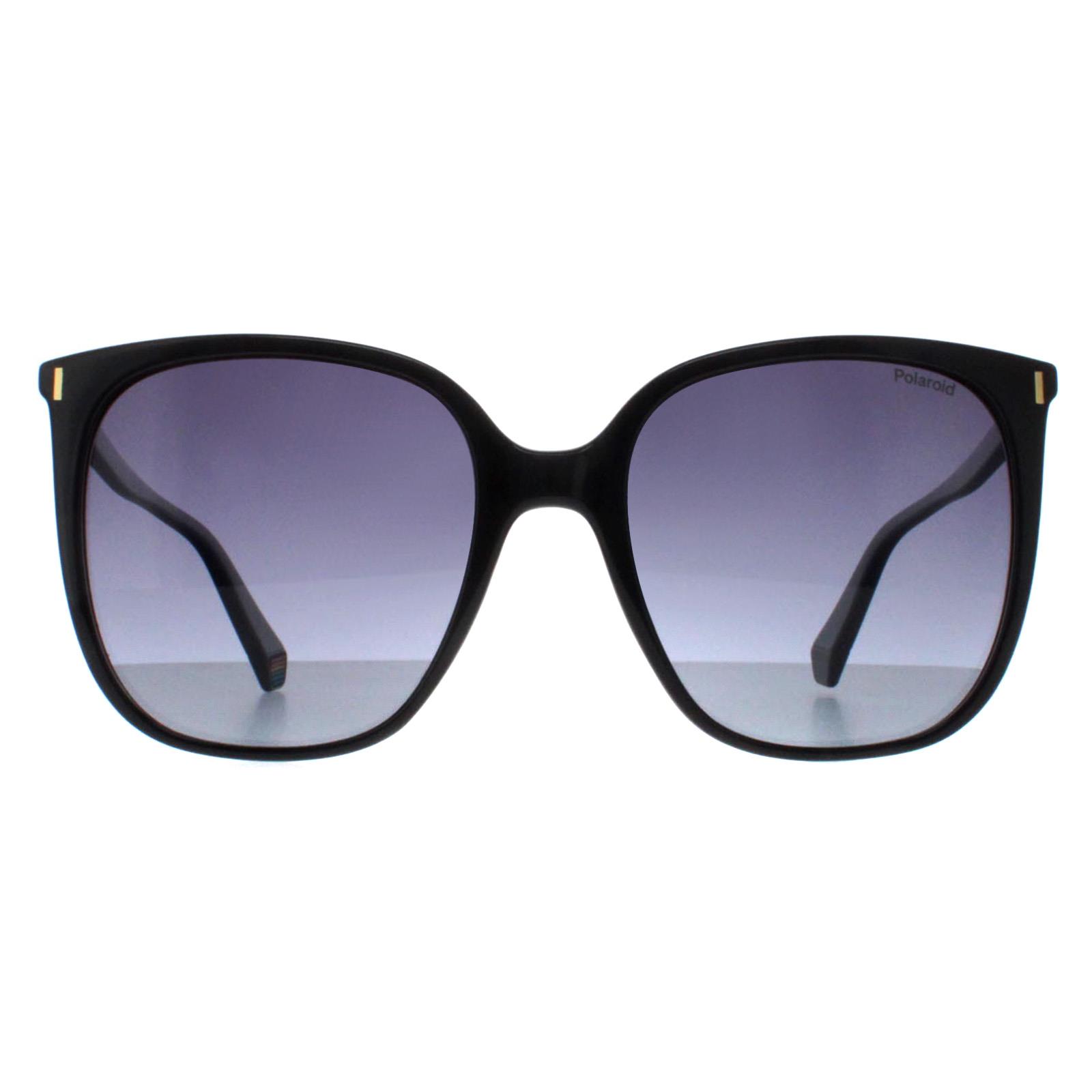 Black Polaroid Black Square Black Grey Gradient Polarized PLD 6218/S, Image 1 of 4