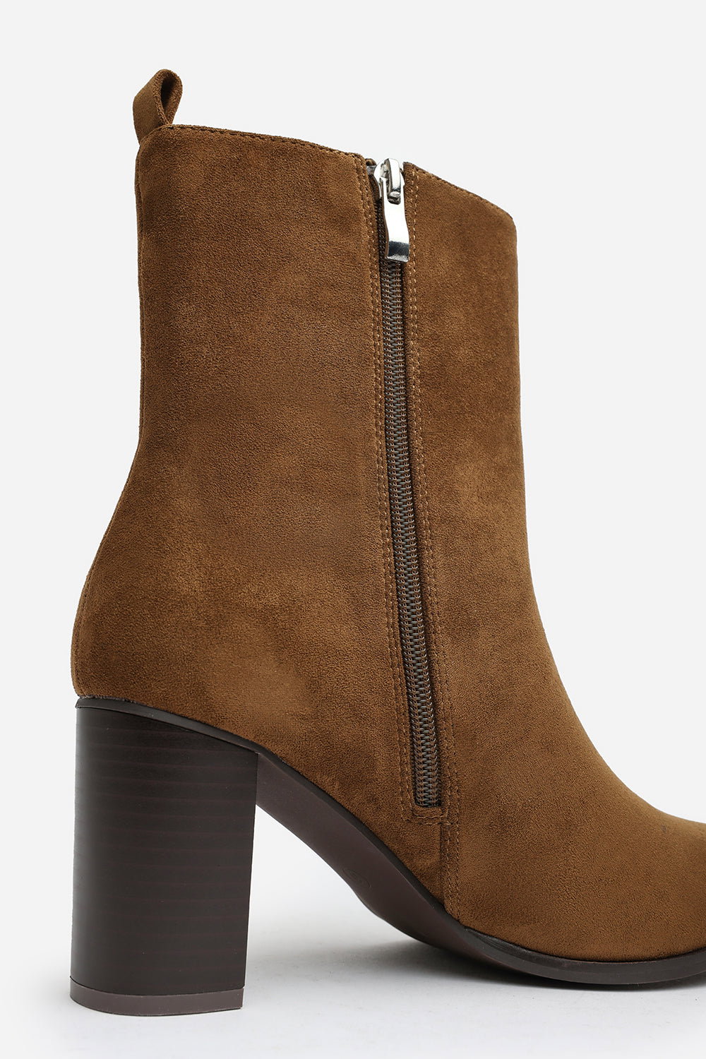 Khaki 'Artic' Block Heel Ankle Boot, Image 4 of 6