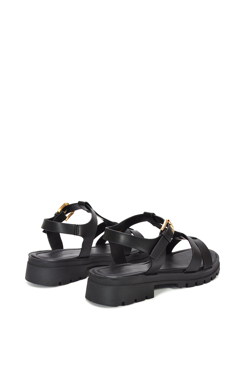 Black XY LONDON Black 'Maddison' Chunky Gladiator Sandals With Ankle Strap, Image 4 of 6