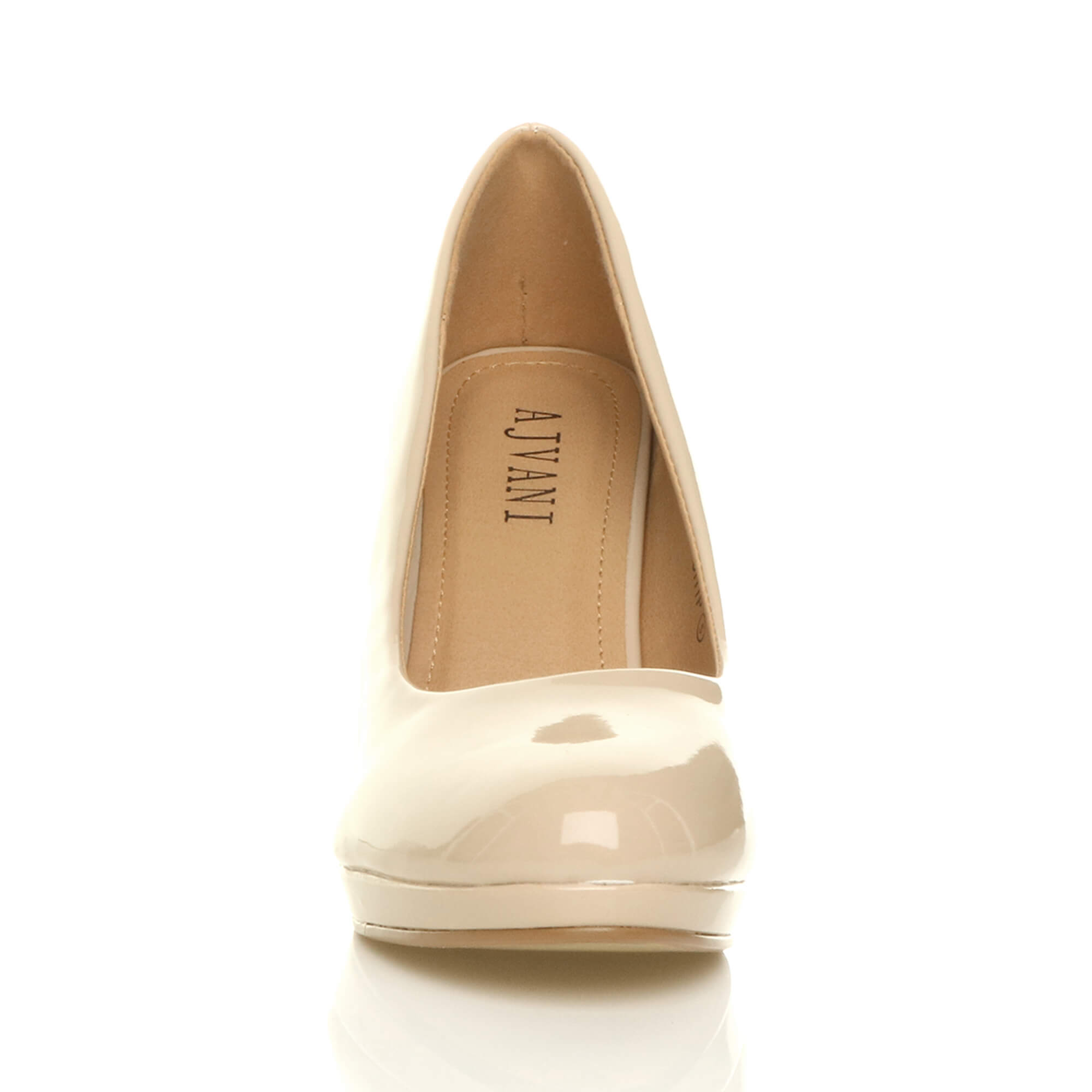 Natural AJVANI Natural High Heel Court Shoes, Image 6 of 6